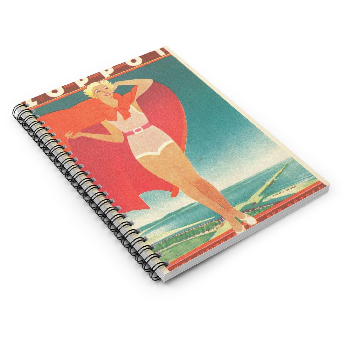 Jupp Wiertz - Zoppot, das Weltbad an der Ostsee Spiral Bound Ruled Notebook with Printed Cover