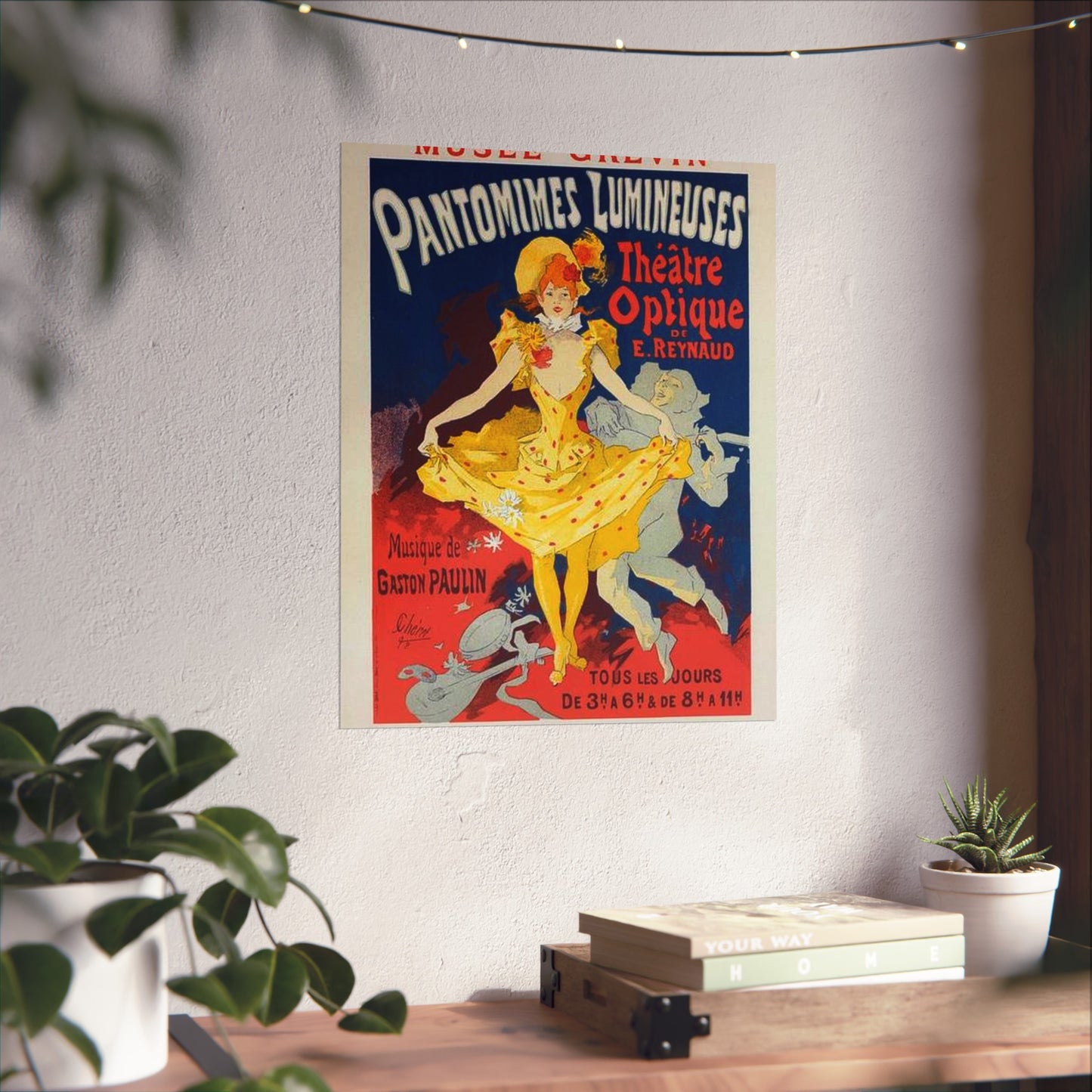 Affiche pour le Musée Grévin, "Pantomimes lumineuses". High Quality Matte Wall Art Poster for Home, Office, Classroom