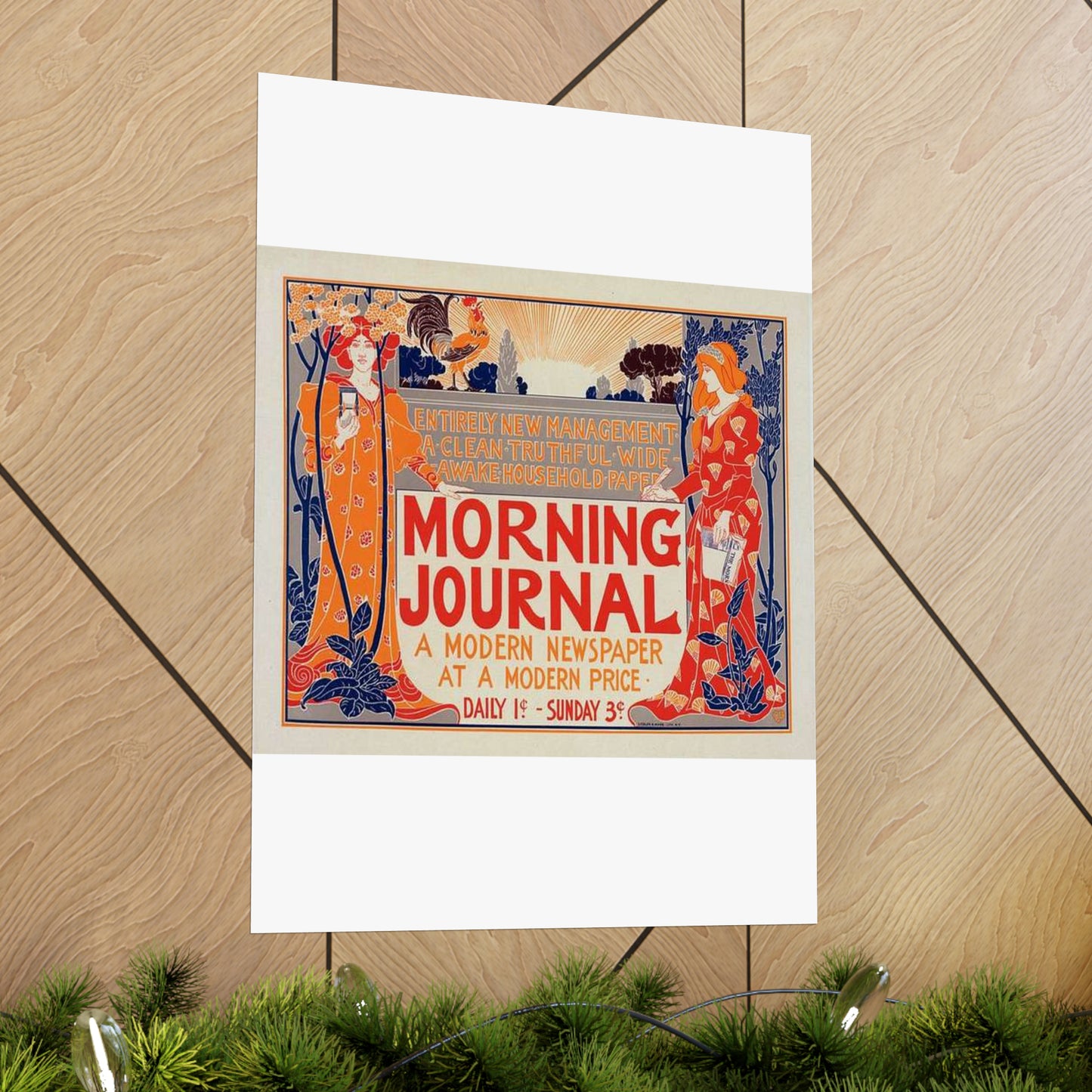 Louis Rhead - Affiche américaine pour le "Morning Journal". High Quality Matte Wall Art Poster for Home, Office, Classroom