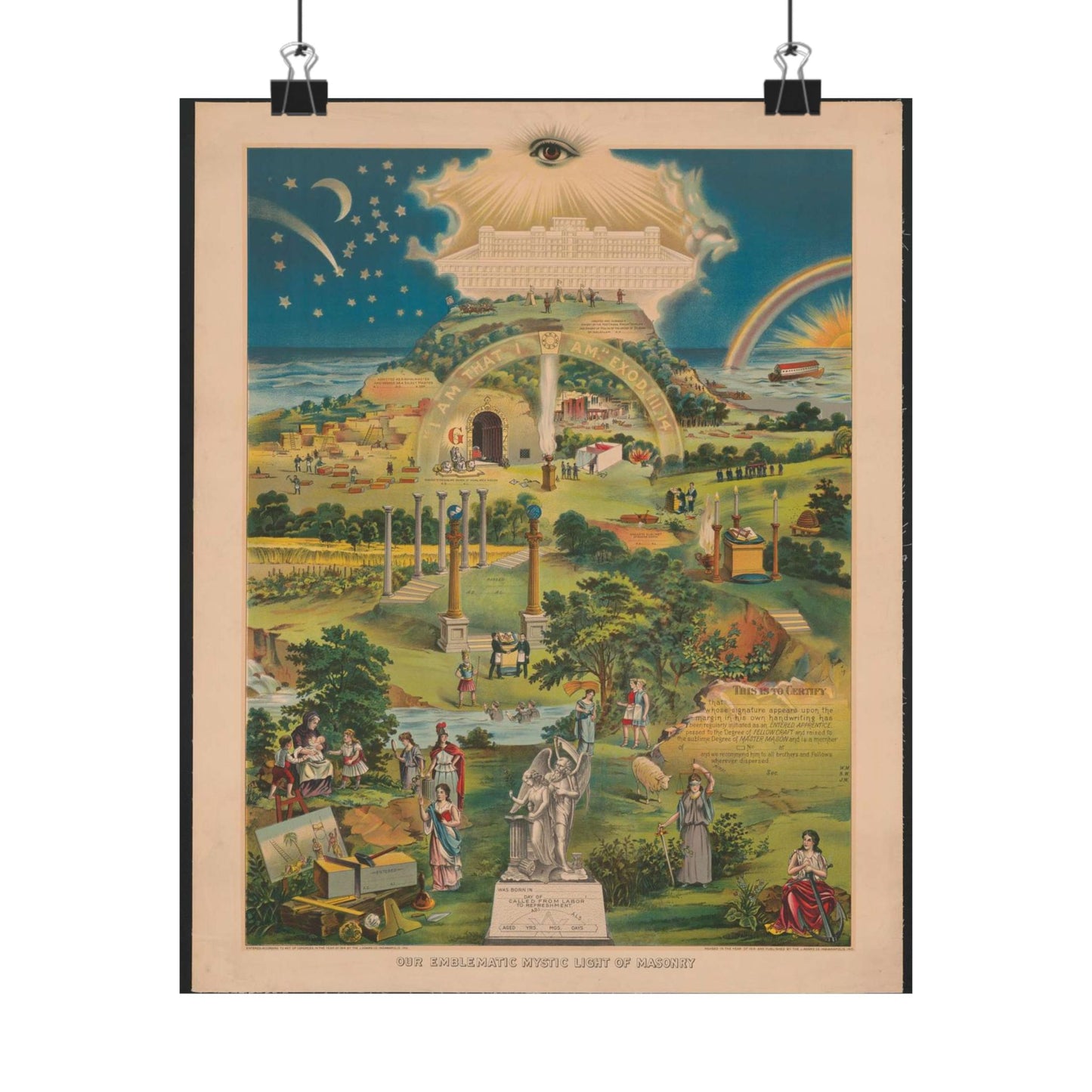 Our emblematic mystic light of masonry High Quality Matte Wall Art Poster for Home, Office, Classroom
