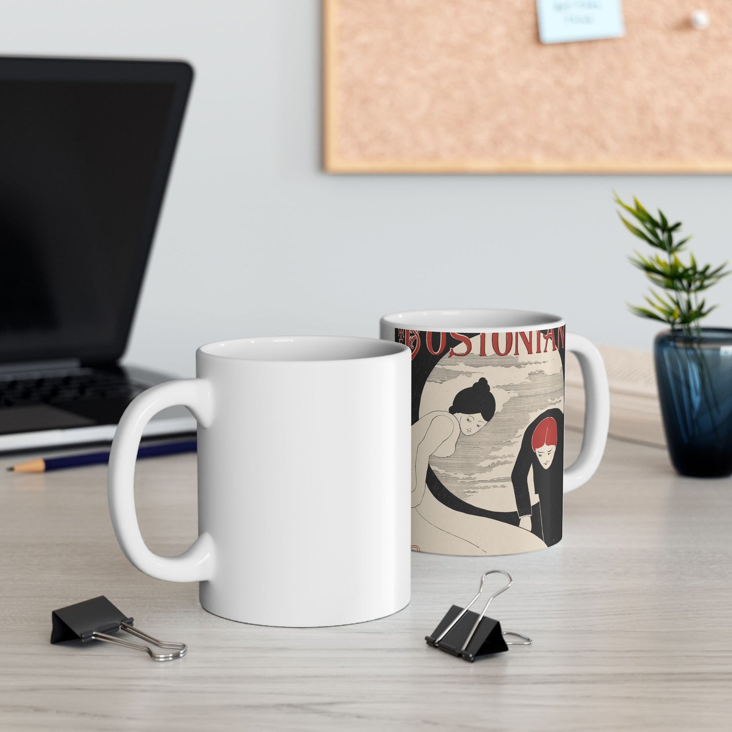 The bostonian, February, Art Nouveau poster Beautiful Novelty Ceramic Coffee Mug 11oz