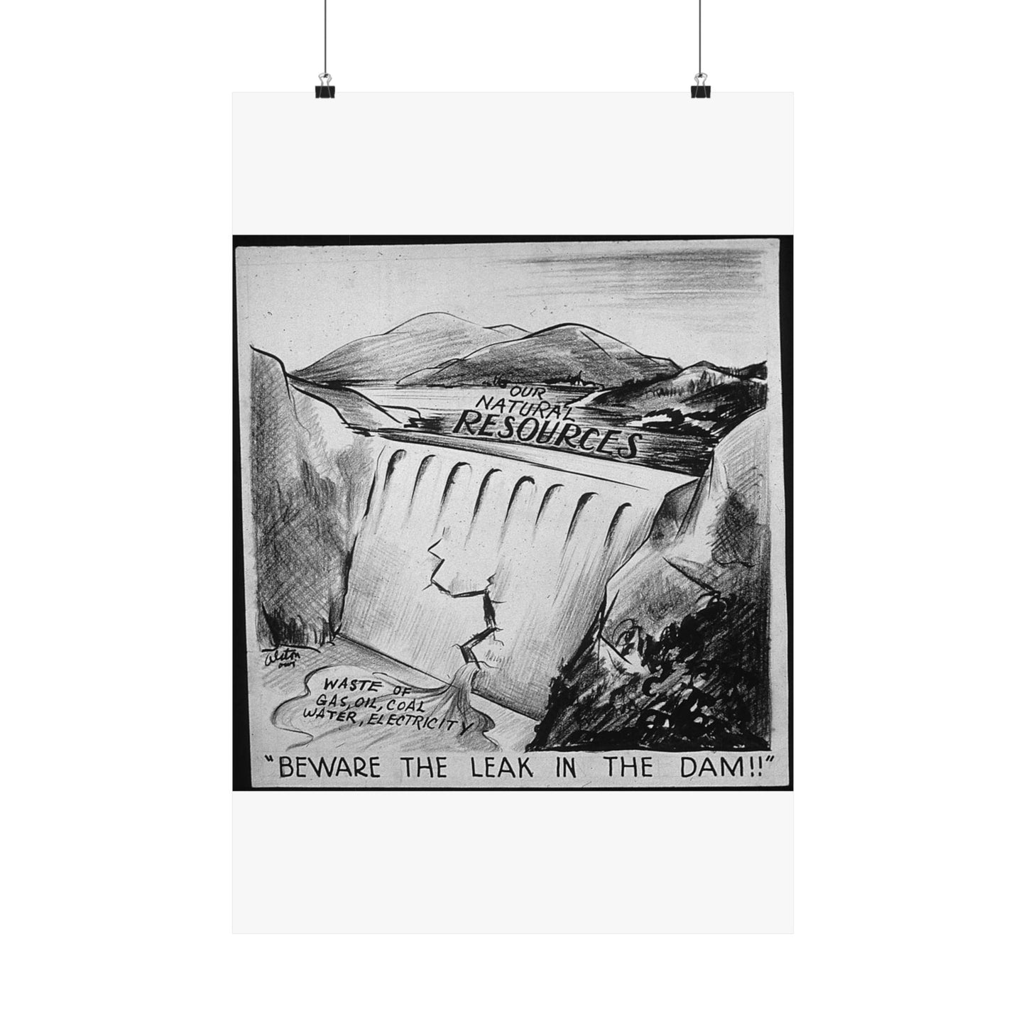 "BEWARE OF THE LEAK IN THE DAM!!" High Quality Matte Wall Art Poster for Home, Office, Classroom