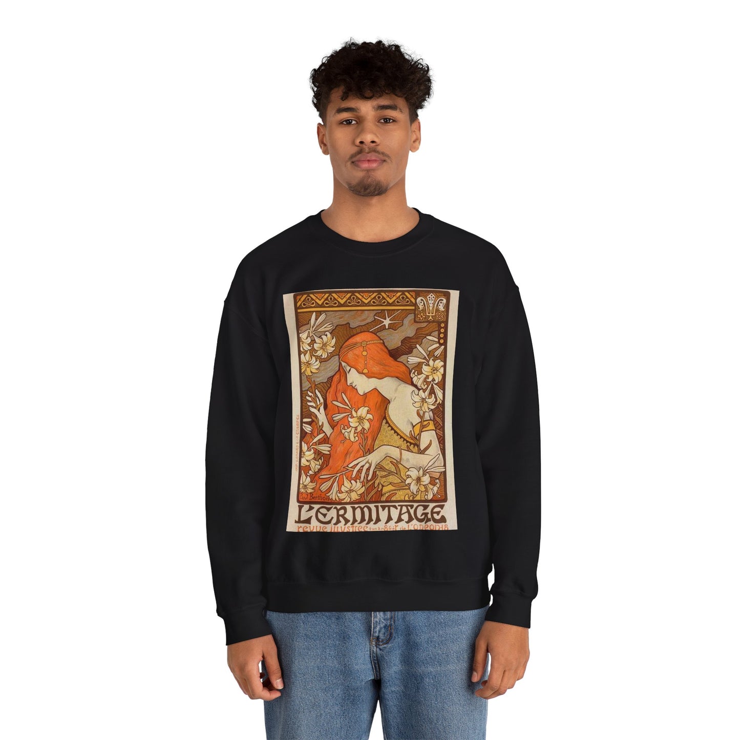Paul Emile Berthon - Affiche pour la Revue "l'Érmitage. Black Heavy Blend Adult Crew Neck SweatShirt
