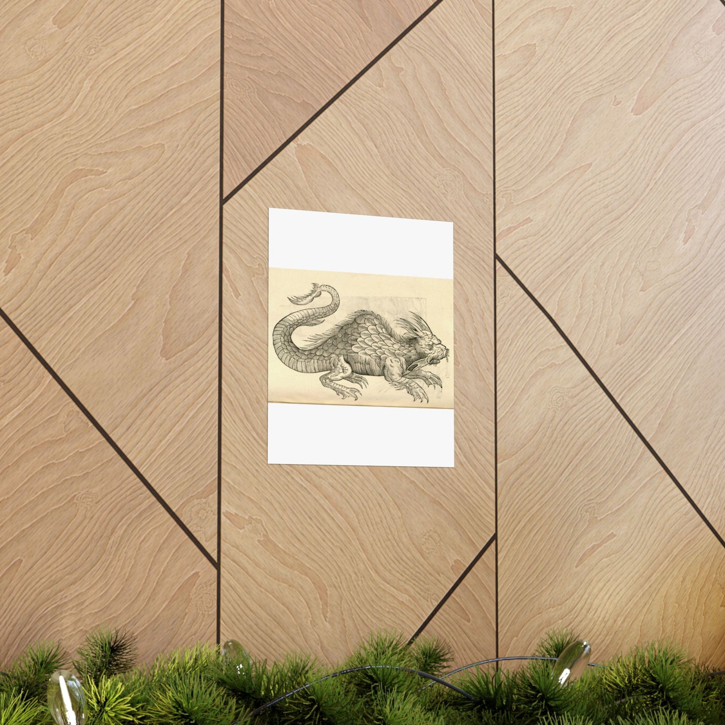 Orobonis Piscis effigies - Public domain portrait drawing High Quality Matte Wall Art Poster for Home, Office, Classroom