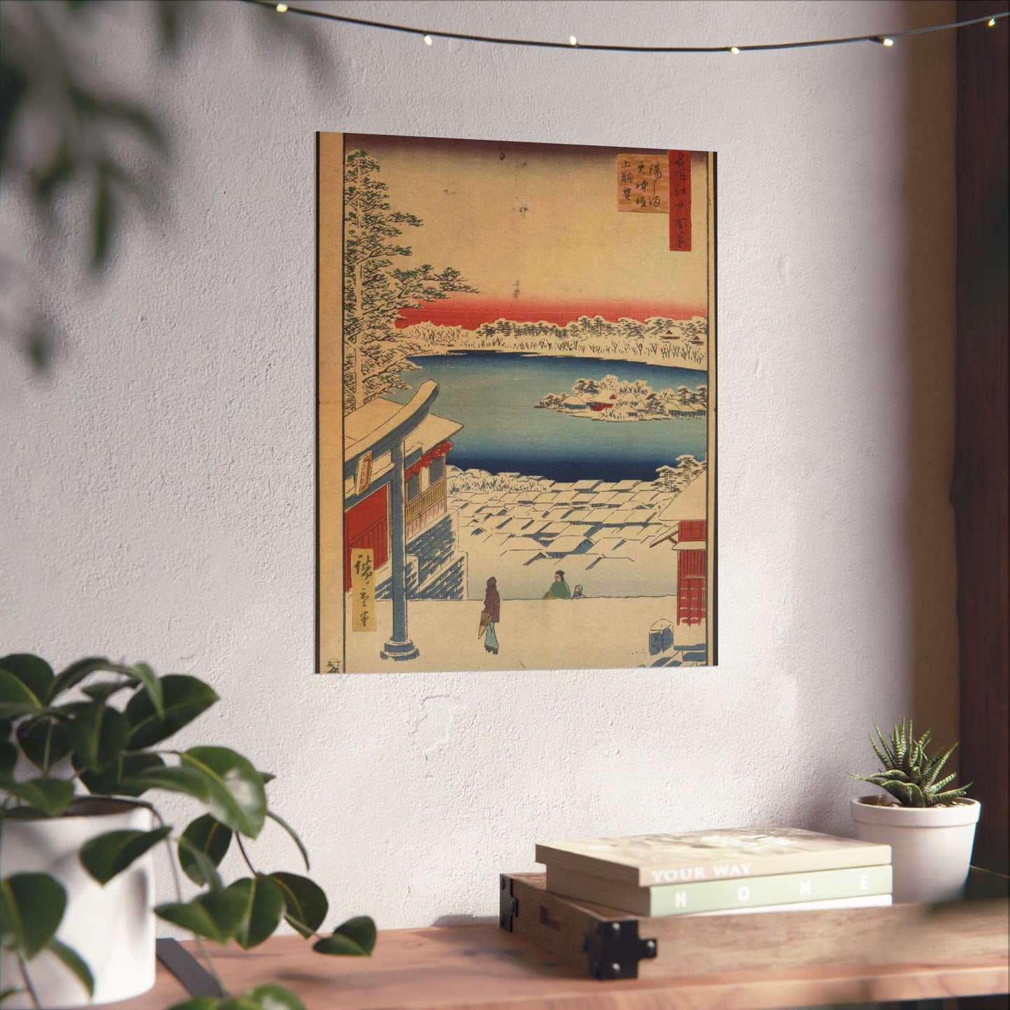 Gajō icchō, Ando Hiroshige - Public domain portrait drawing High Quality Matte Wall Art Poster for Home, Office, Classroom