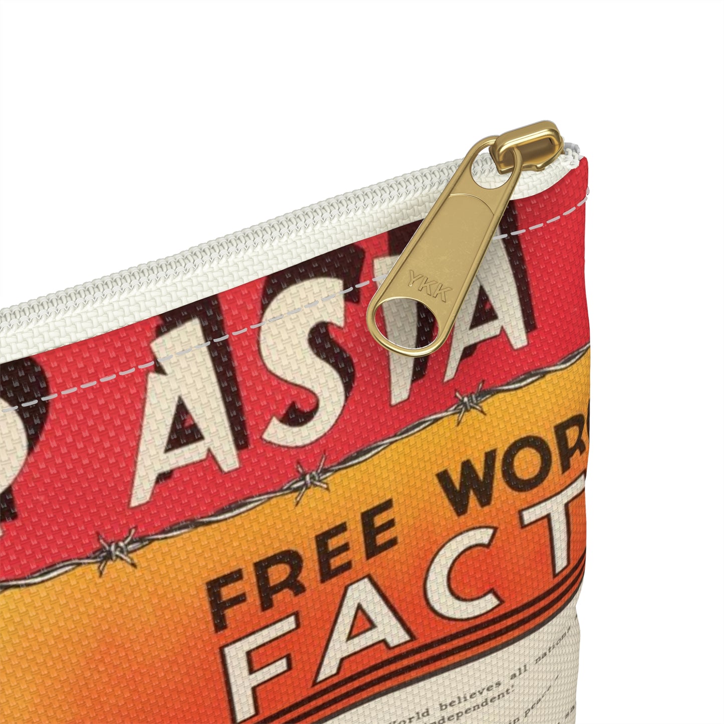 Red Star Over Asia PO-24-E, United States information service propaganda Large Organizer Pouch with Black Zipper