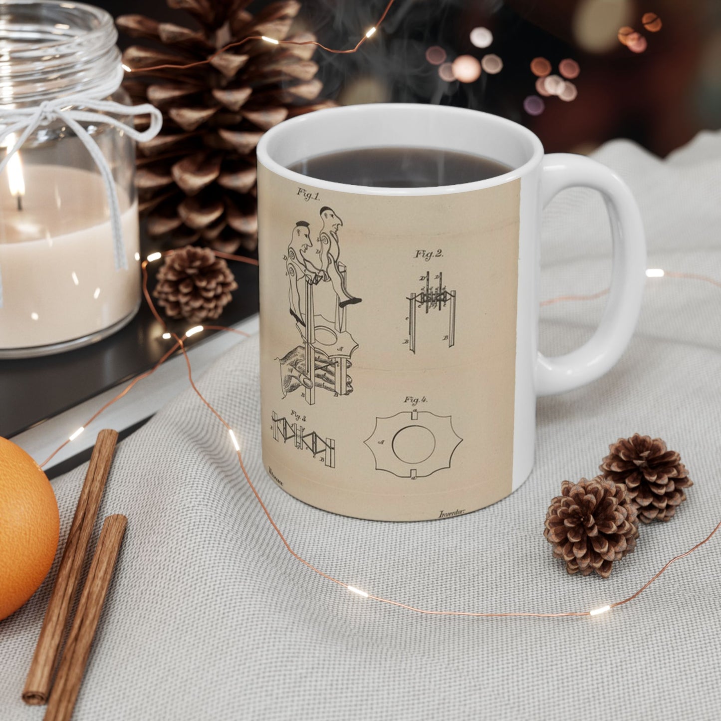 Patent drawing - for a Toy Gymnast Public domain image Beautiful Novelty Ceramic Coffee Mug 11oz