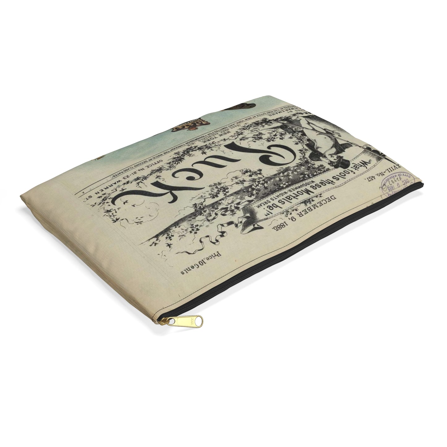 The pig has the pull / Gillam. - Drawing. Public domain image. Large Organizer Pouch with Black Zipper