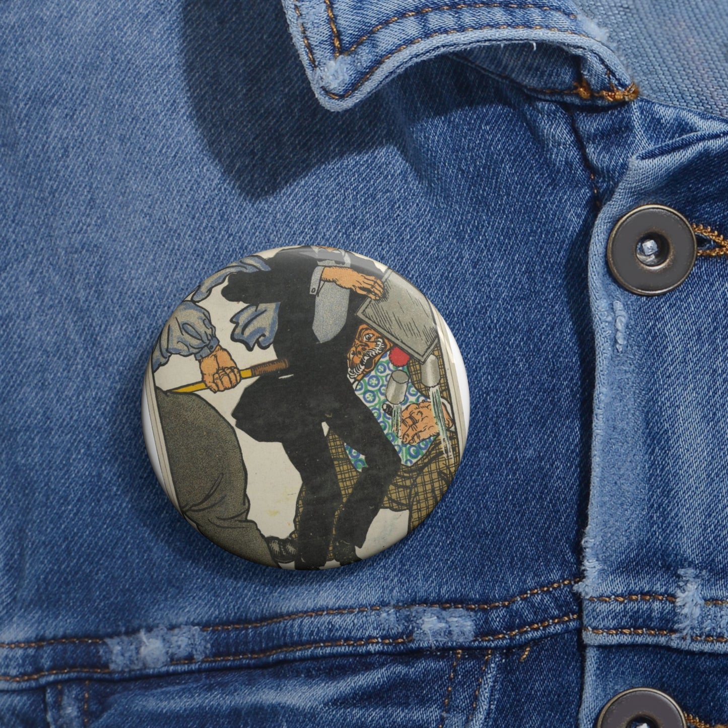 Viennese Café: Carambole (Wiener Café: Carabol) Pin Buttons with Crisp Design