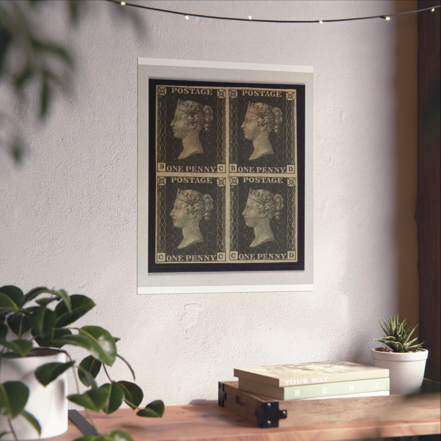 "Penny Black" postage stamps - postal stamp High Quality Matte Wall Art Poster for Home, Office, Classroom