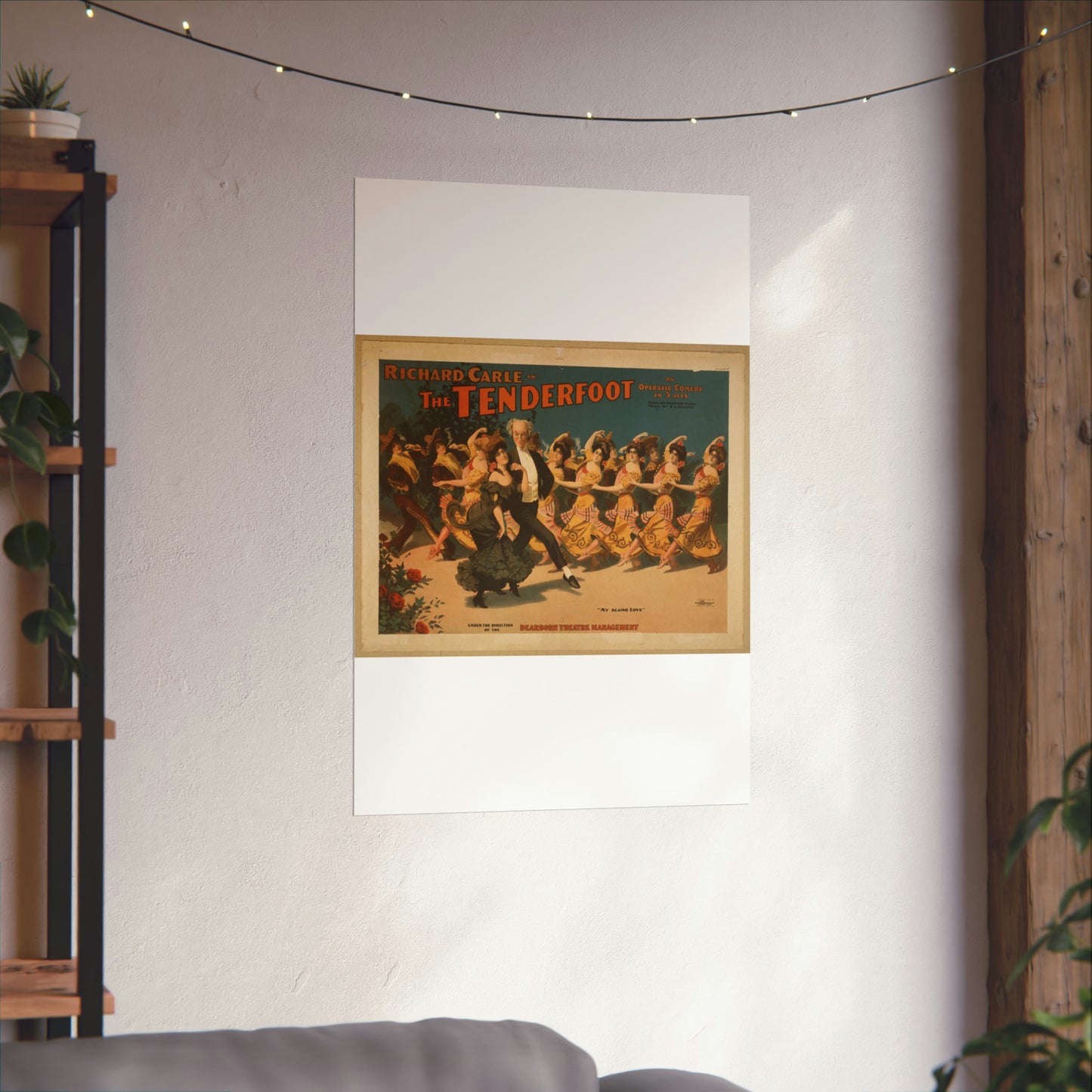 Richard Carle in The tenderfoot an operatic comedy in 3 acts : book by Richard Carle ; music by H.L. Heartz. High Quality Matte Wall Art Poster for Home, Office, Classroom