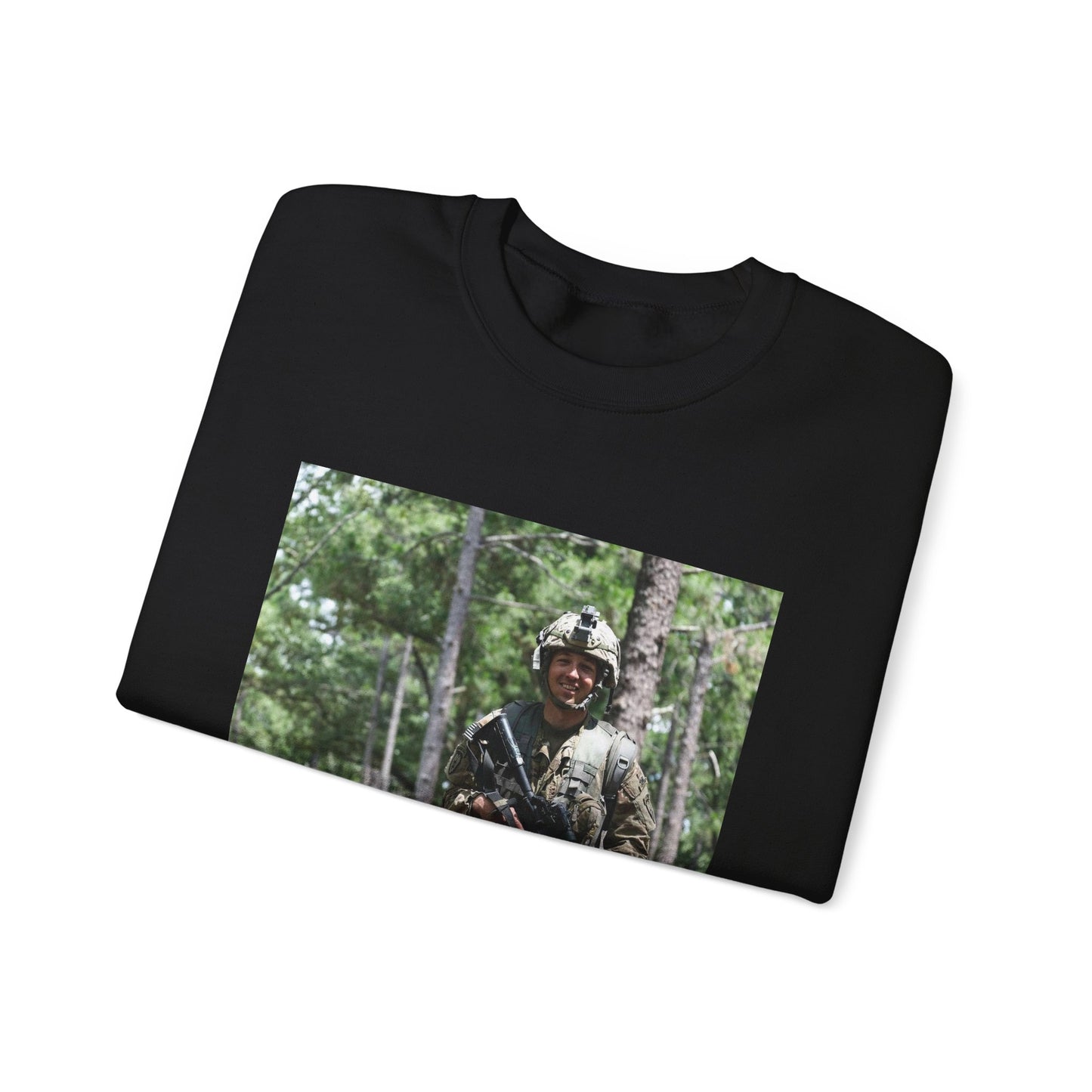 1st Lt. Jamieson Barnes an officer with Headquarters, Black Heavy Blend Adult Crew Neck SweatShirt