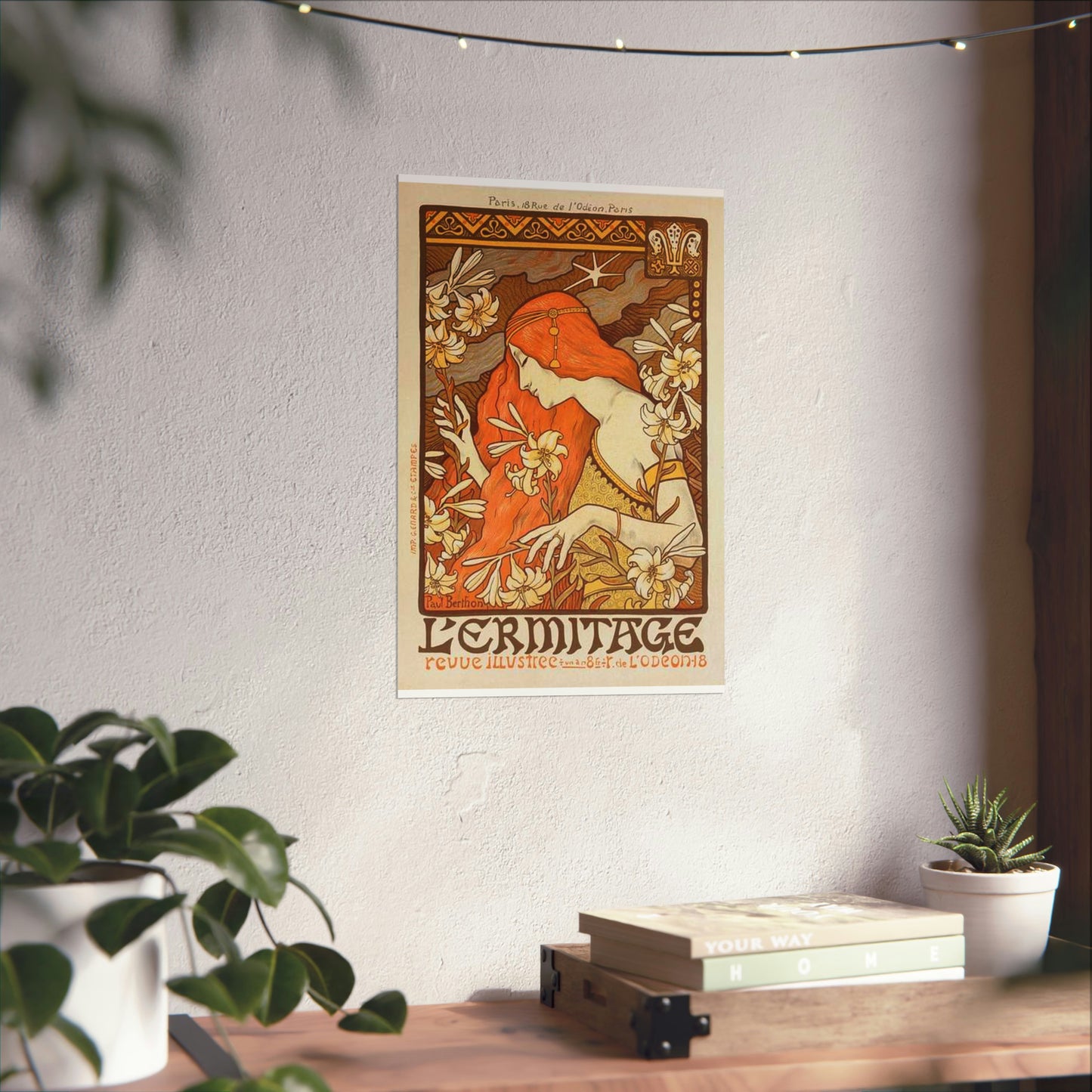 Paul Emile Berthon - Affiche pour la Revue "l'Érmitage. High Quality Matte Wall Art Poster for Home, Office, Classroom
