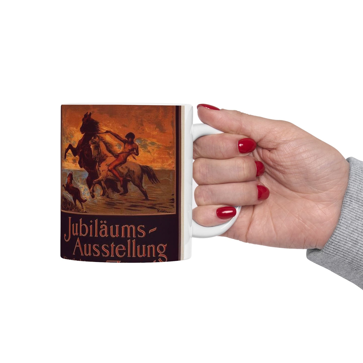 Affiche suisse pour "Jubiläums Ausstellung". Exposition d'un jubilé artistique à Zurich Beautiful Novelty Ceramic Coffee Mug 11oz