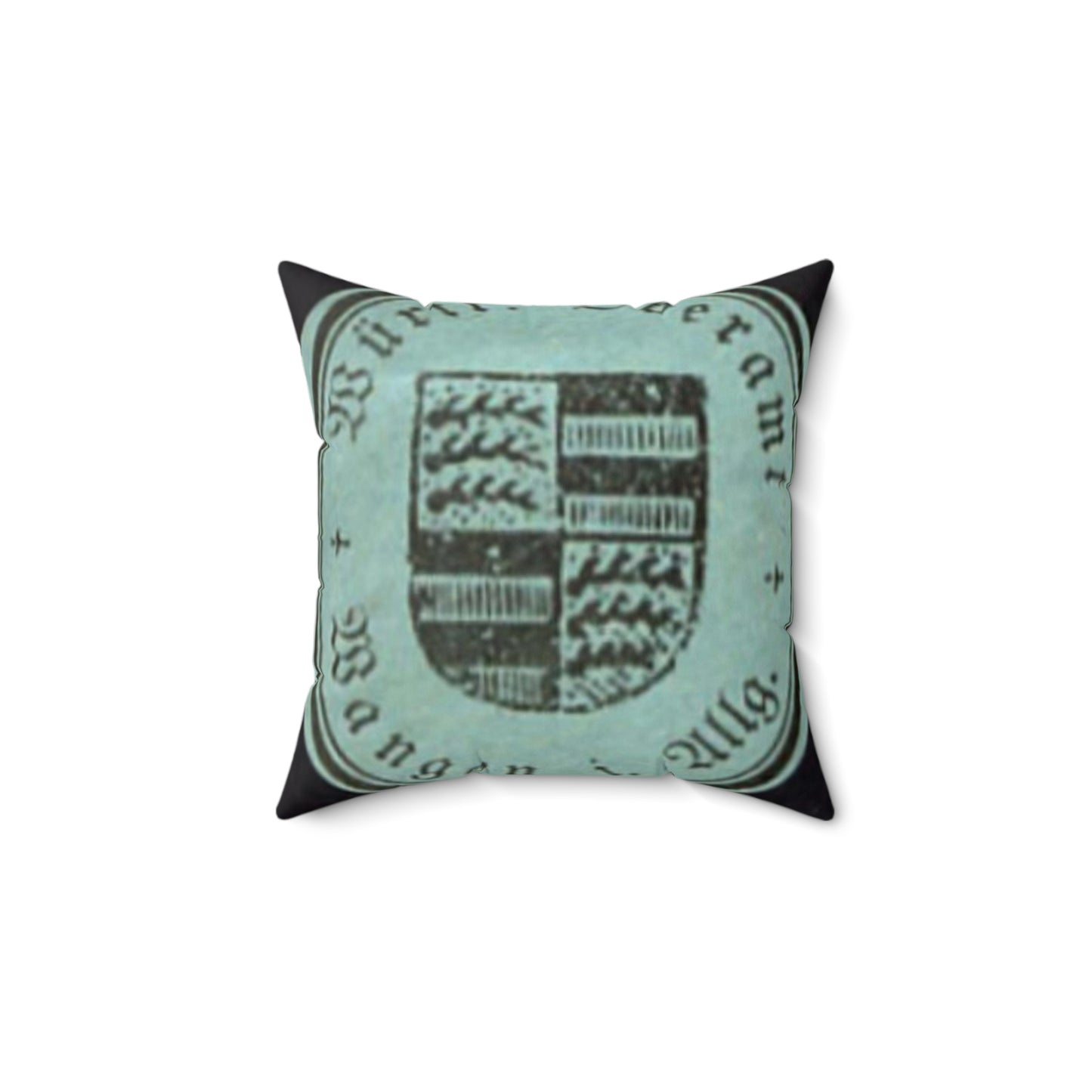 Oberamt Wangen Briefsiegel - public domain postal stamp scan Decorative Accent Square Pillow