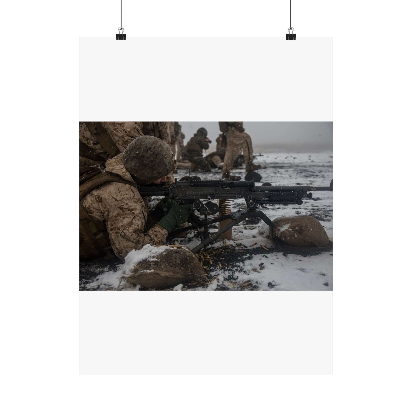 U.S. Marine Corps Lance Cpl. Jimmy Medders, a machine High Quality Matte Wall Art Poster for Home, Office, Classroom