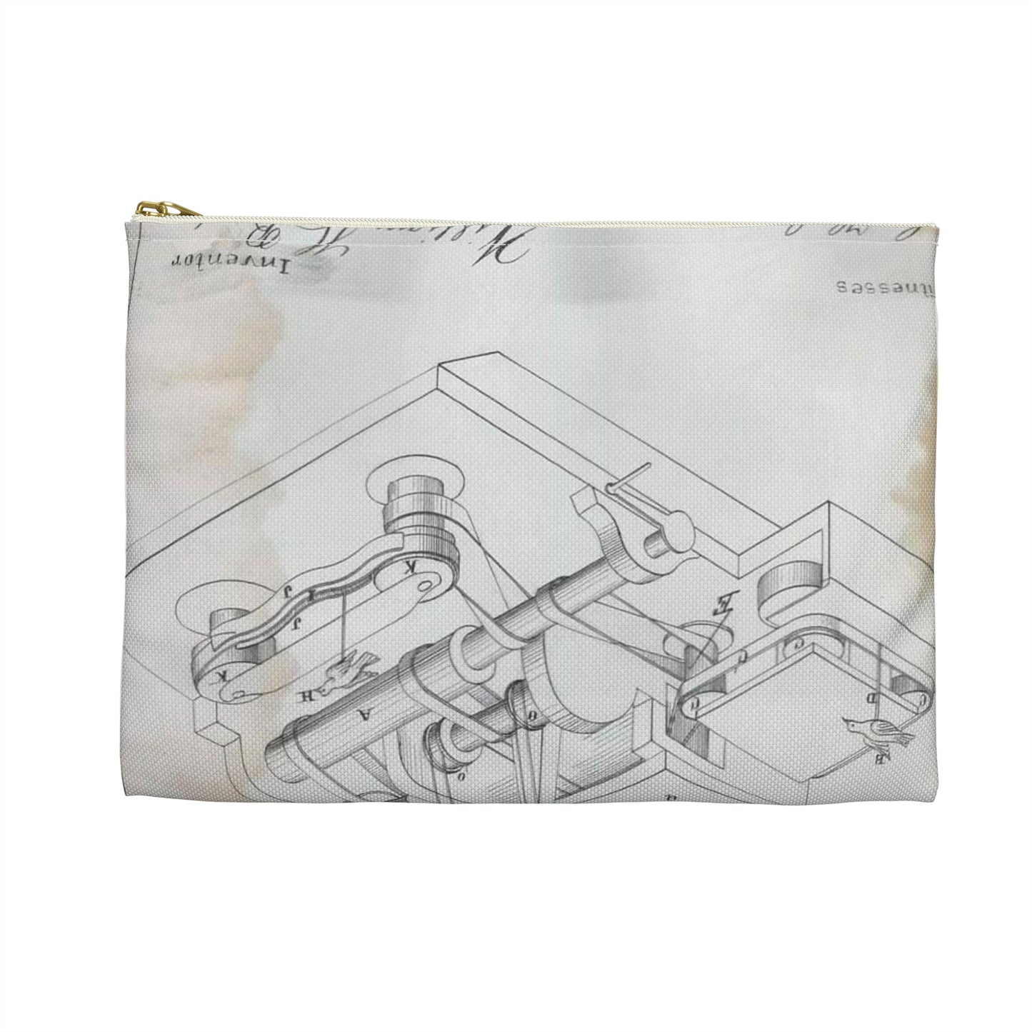 Patent drawing - for W. H. Broden's Target Public domain image Large Organizer Pouch with Black Zipper