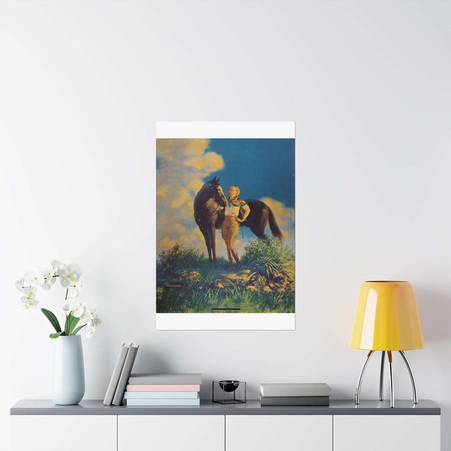 Top of the World, or, Dejando al Munro Atras, painting by Edward Mason Eggleston High Quality Matte Wall Art Poster for Home, Office, Classroom
