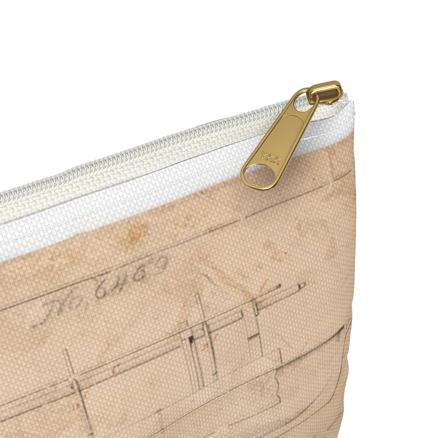 Patent drawing - Abraham Lincoln's for Improved Manner of Buoying Vessels Public domain image Large Organizer Pouch with Black Zipper