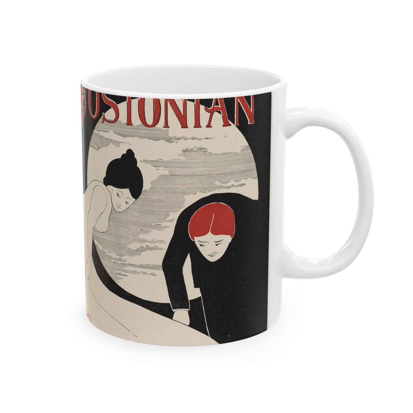 The bostonian, February, Art Nouveau poster Beautiful Novelty Ceramic Coffee Mug 11oz