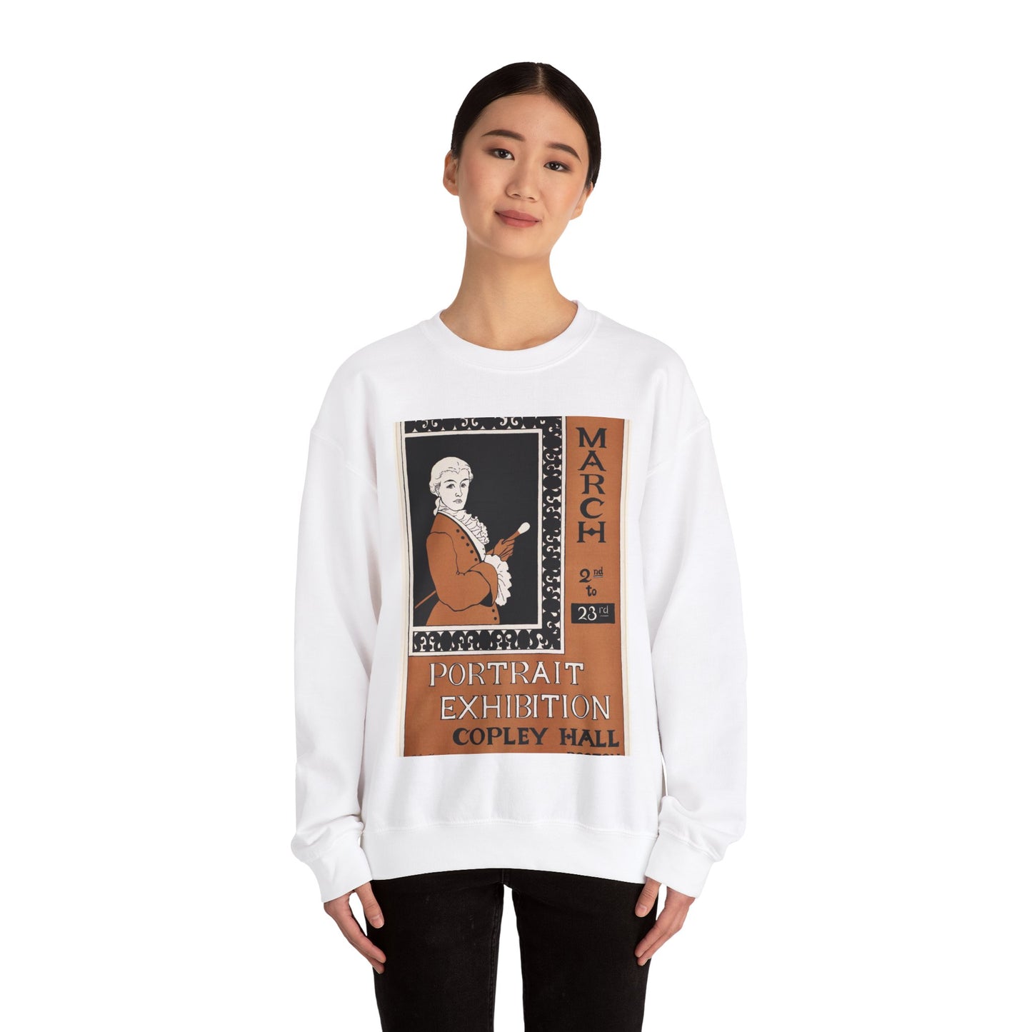 Portrait exhibition, Copley Hall, Boston, March 2nd to 23rd White Heavy Blend Adult Crew Neck SweatShirt