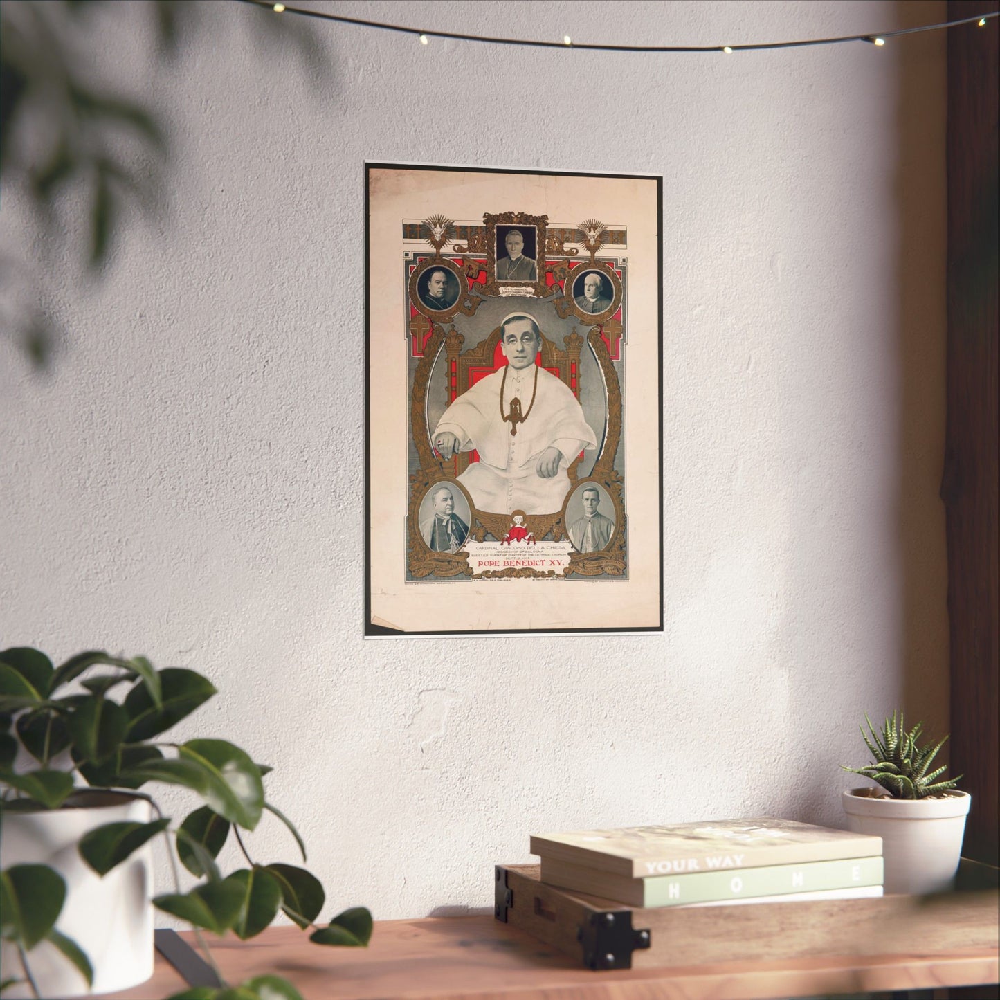 Pope Benedict XV: Cardinal Giacomo Della Chiese, Archbishop of Bologna, Elected Supreme Pontiff of the Catholic Church, September 3, 1914 High Quality Matte Wall Art Poster for Home, Office, Classroom