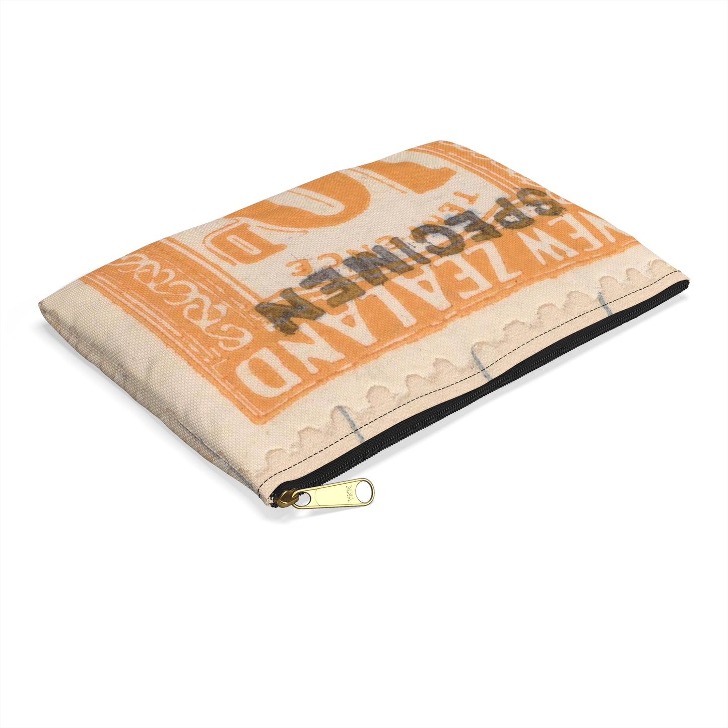 Ten penny Unemployment Relief stamp overprinted 'Specimen' Large Organizer Pouch with Black Zipper