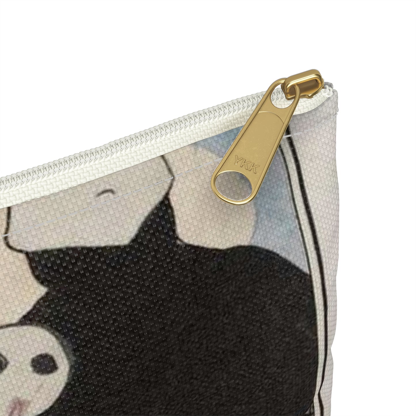 Fancy dress (Travestissement d'aprés Longhi - Robe de damas galonnée de blanc sur laquelle on jettera une baiite de taffetas noir et de dentelle) (CBL WEp 0847) Large Organizer Pouch with Black Zipper