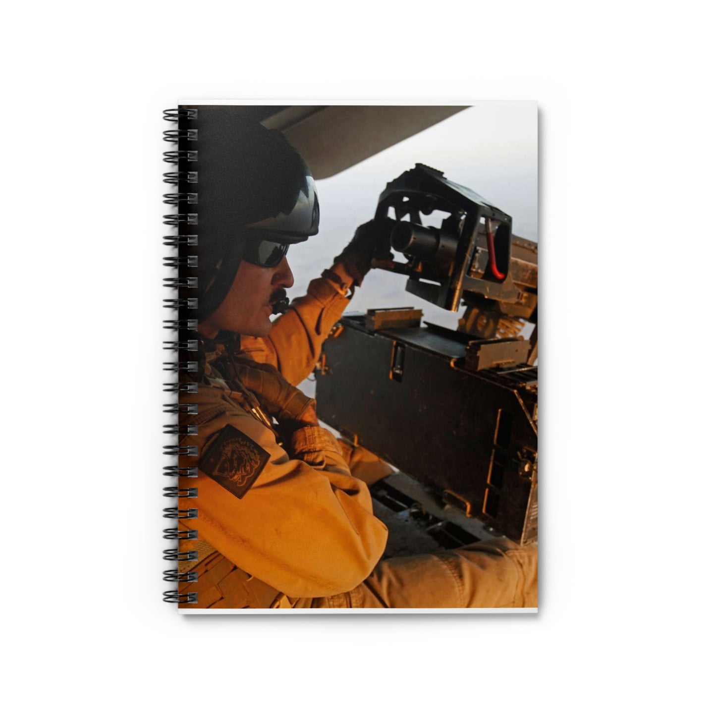 U.S. Marine Corps Staff Sgt. Peter A. Montalvo, a crew Spiral Bound Ruled Notebook with Printed Cover