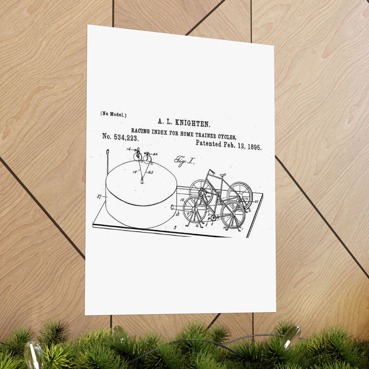 Patent drawing - RacingBikesPatent Public domain image High Quality Matte Wall Art Poster for Home, Office, Classroom