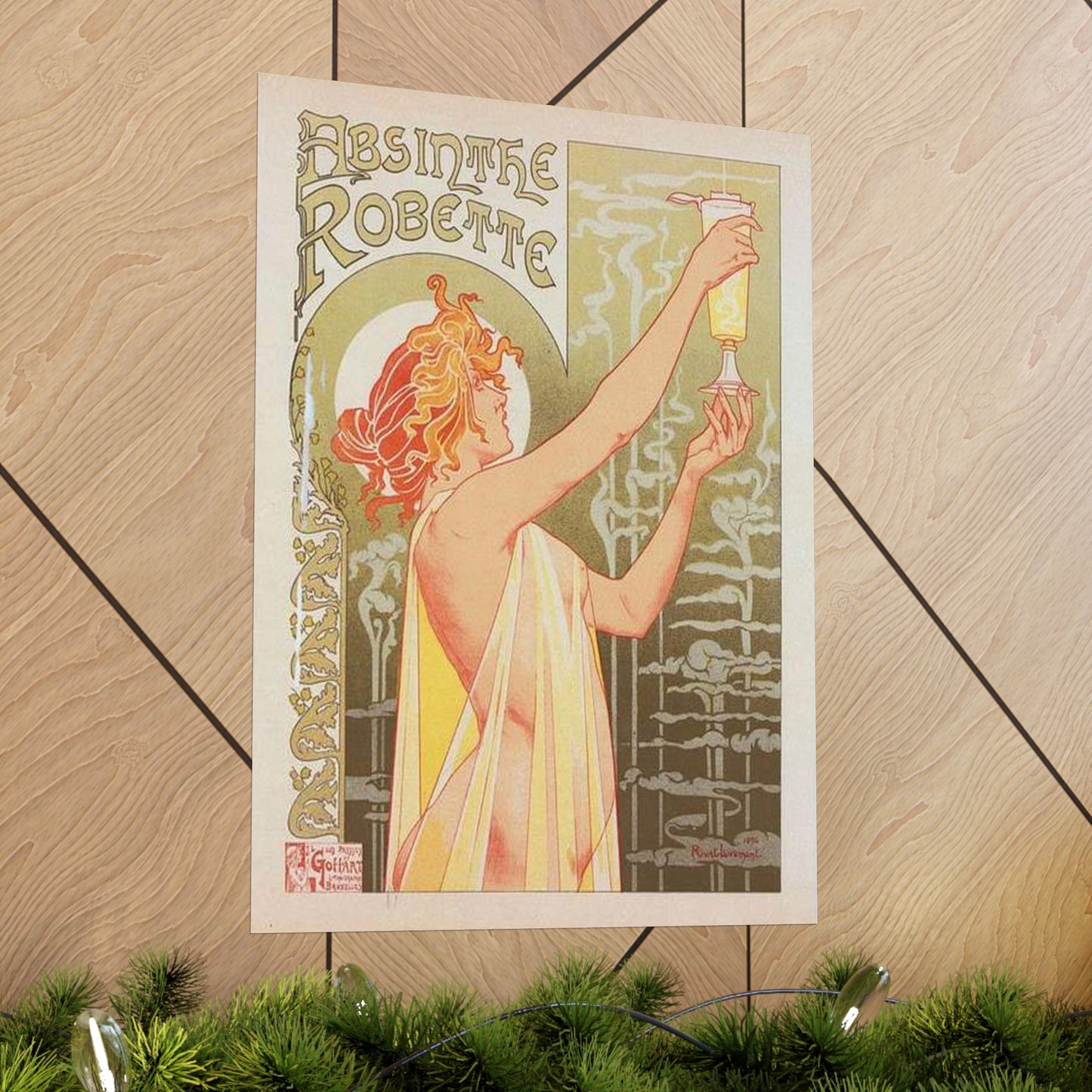 Affiche belge pour l' "Absinthe Robette". High Quality Matte Wall Art Poster for Home, Office, Classroom
