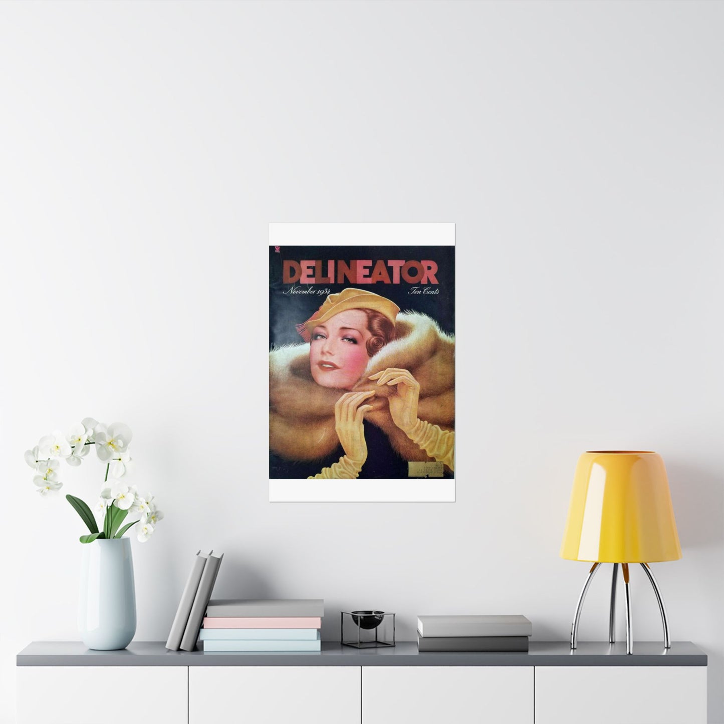 Delineator 1934-11 - Art Deco public domain image High Quality Matte Wall Art Poster for Home, Office, Classroom