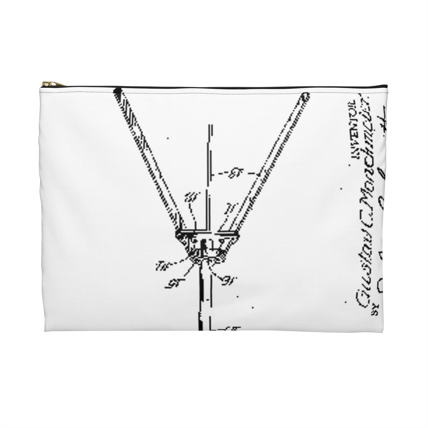 Patent drawing - Clothes dryer Public domain image Large Organizer Pouch with Black Zipper