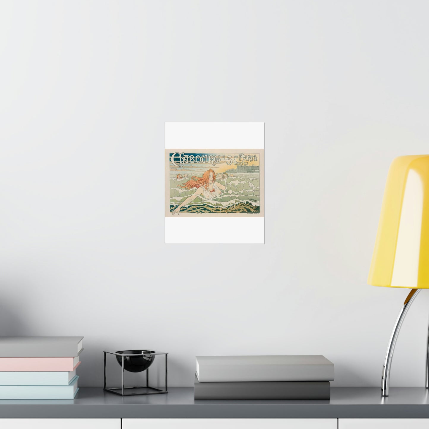 Affiche belge pour le "Casino de Cabourg". High Quality Matte Wall Art Poster for Home, Office, Classroom