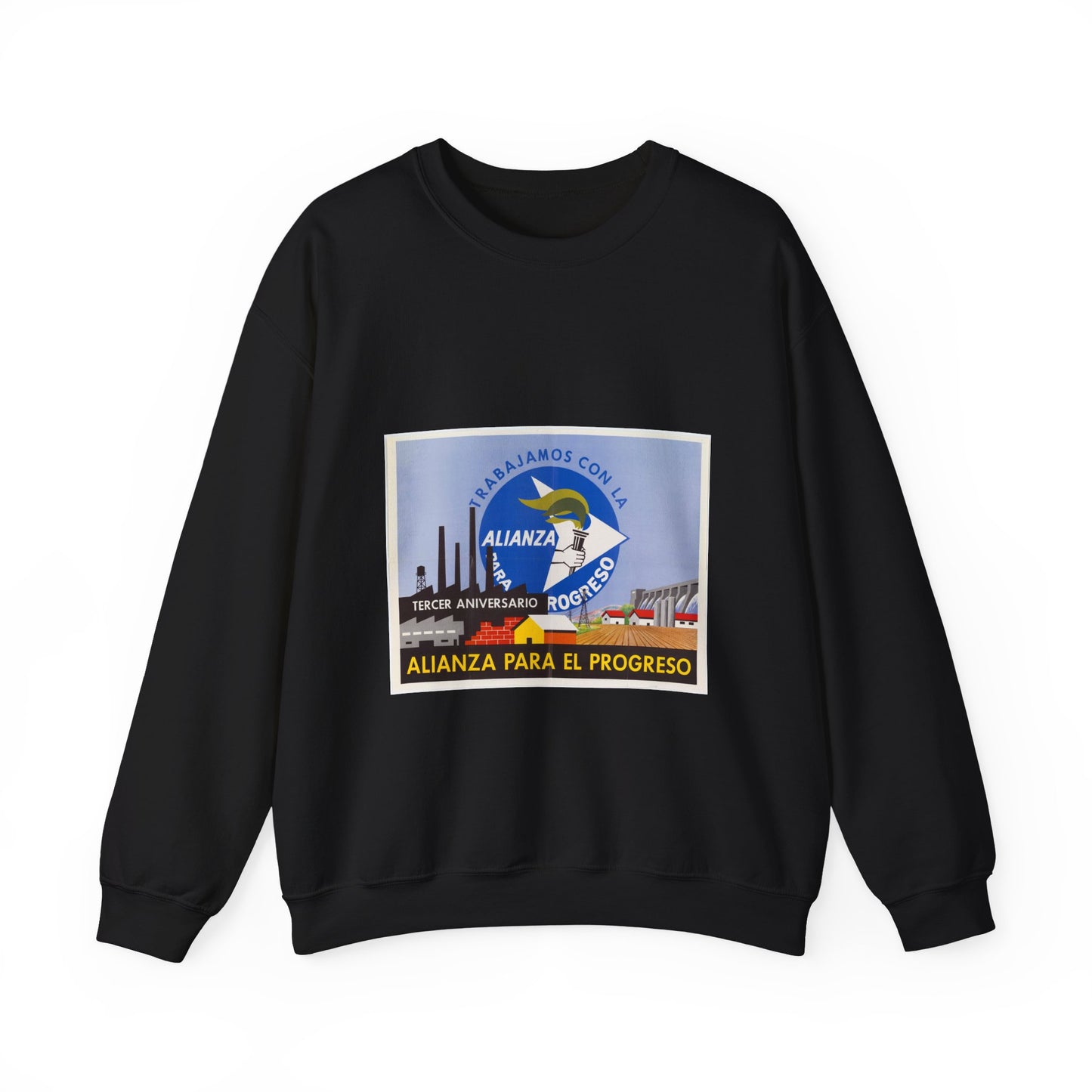 Alliance Posters, Cold War American Propaganda poster Black Heavy Blend Adult Crew Neck SweatShirt
