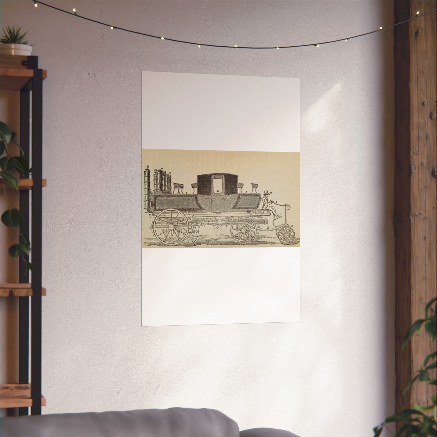 Patent Drawing of Engine - Patent steam carriage, by Mr. Goldsworthy Gurney, of Argyle Street, London, 1826 Public domain image High Quality Matte Wall Art Poster for Home, Office, Classroom
