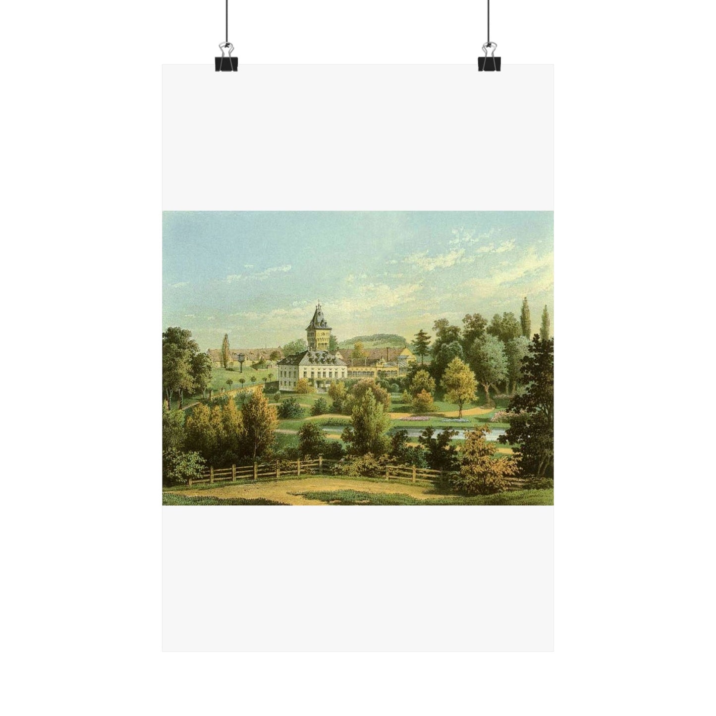 Schloss Peilau-Gladishof Sammlung Duncker High Quality Matte Wall Art Poster for Home, Office, Classroom
