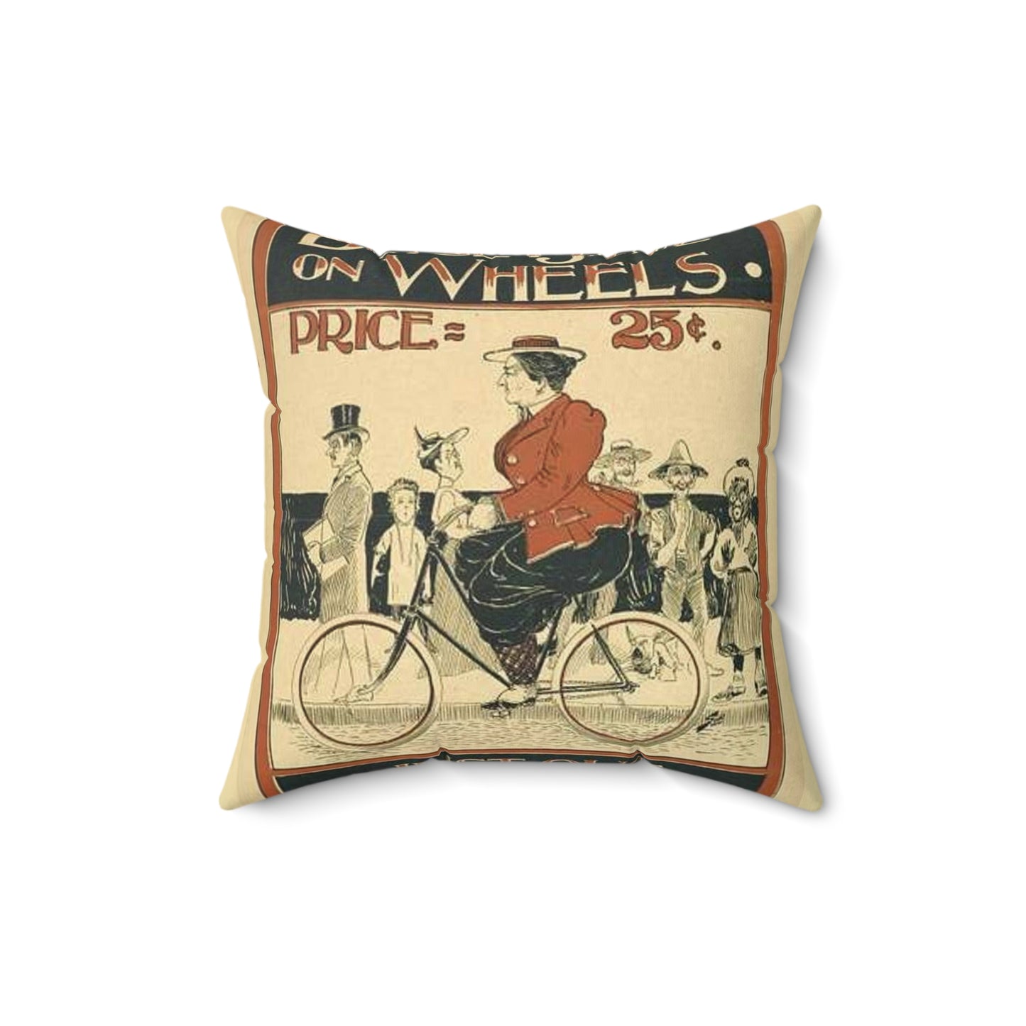 Picryl description: Public domain image of byciclyst, bike, bicycle wheel, sport event, free to use, no copyright restrictions. Decorative Accent Square Pillow
