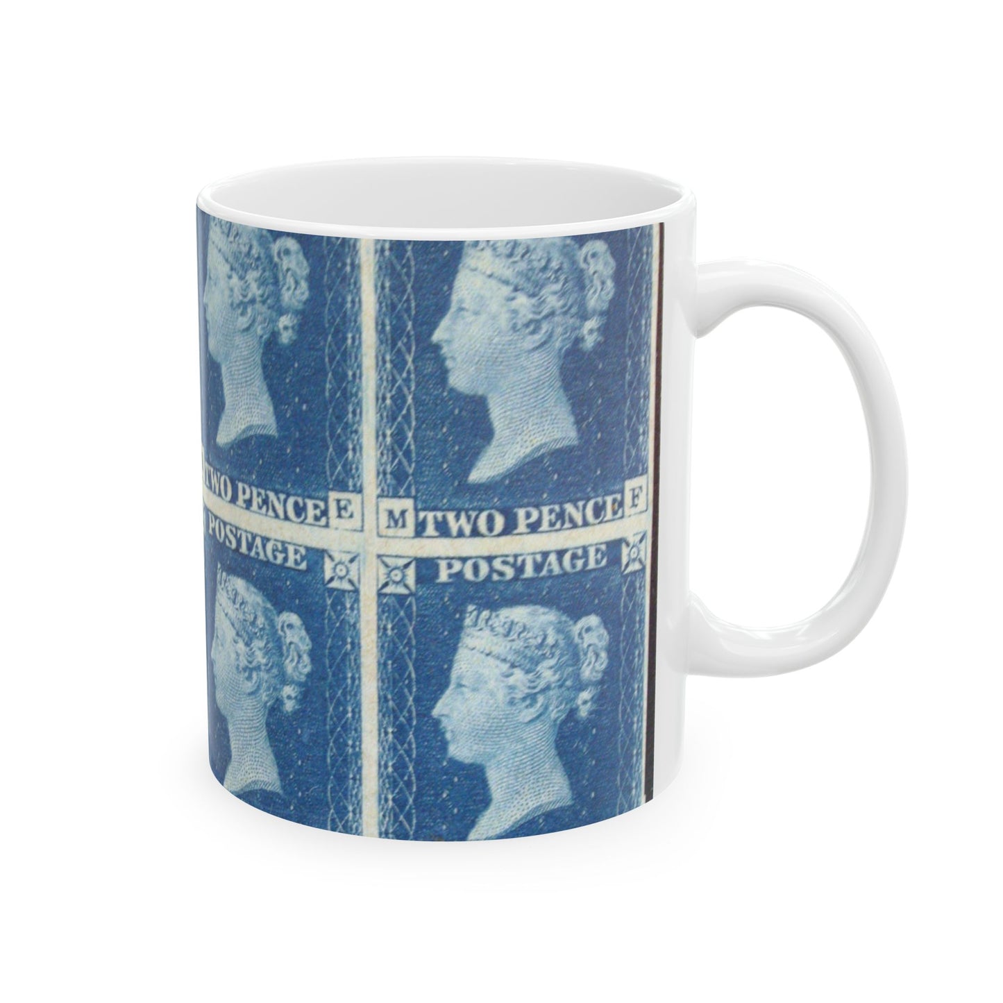 "Two Penny Blue" postage stamps Beautiful Novelty Ceramic Coffee Mug 11oz