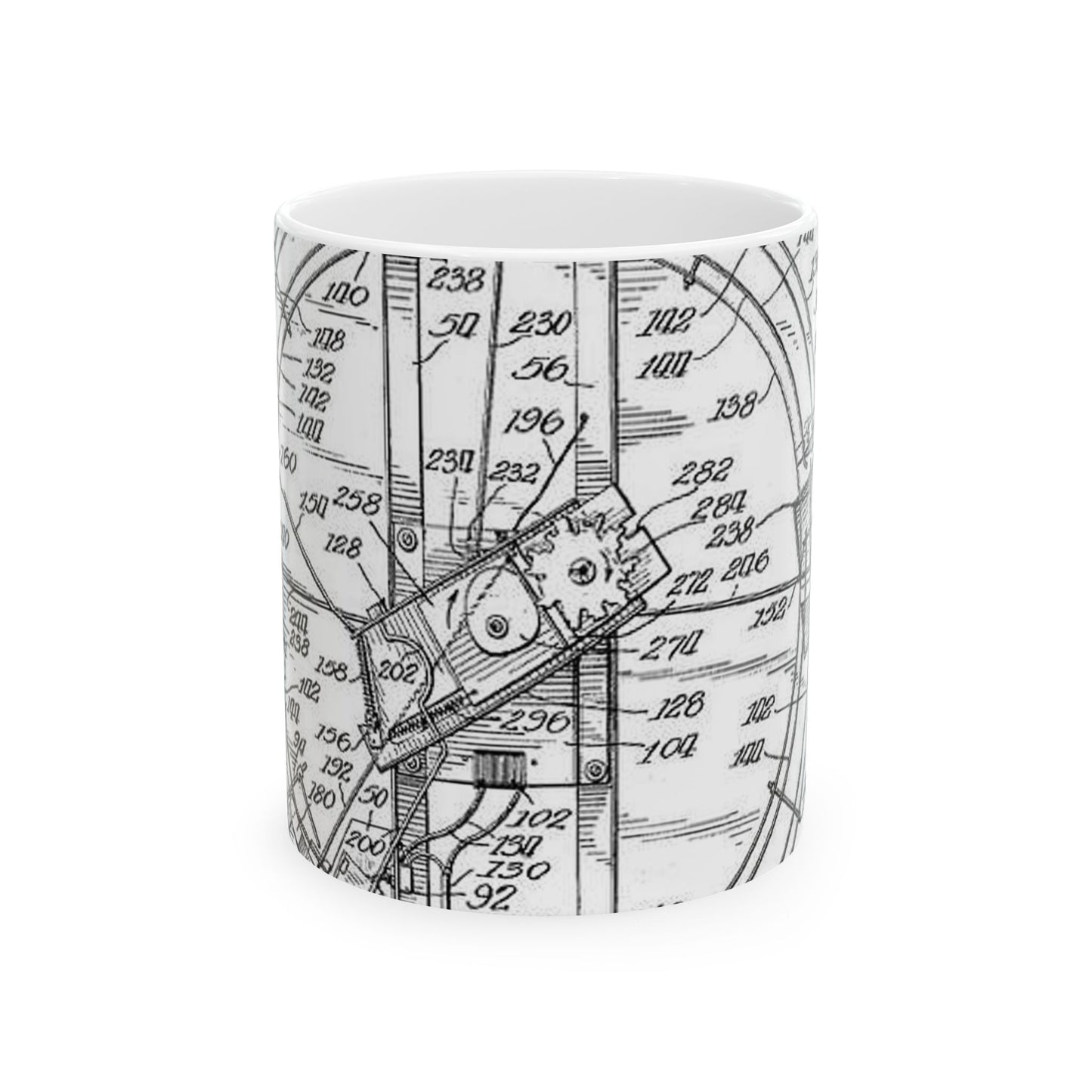 Patent drawing - Hammond card table mechanism - . Public domain image Beautiful Novelty Ceramic Coffee Mug 11oz