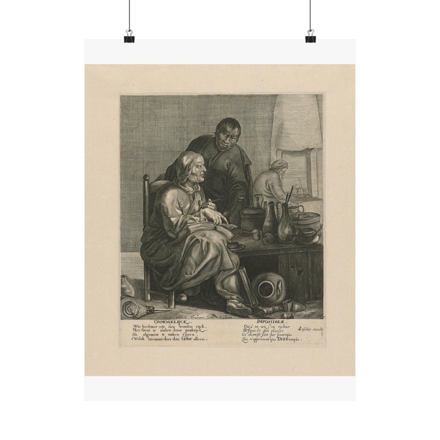 Alchemist - Rijksmuseum public domain dedication High Quality Matte Wall Art Poster for Home, Office, Classroom
