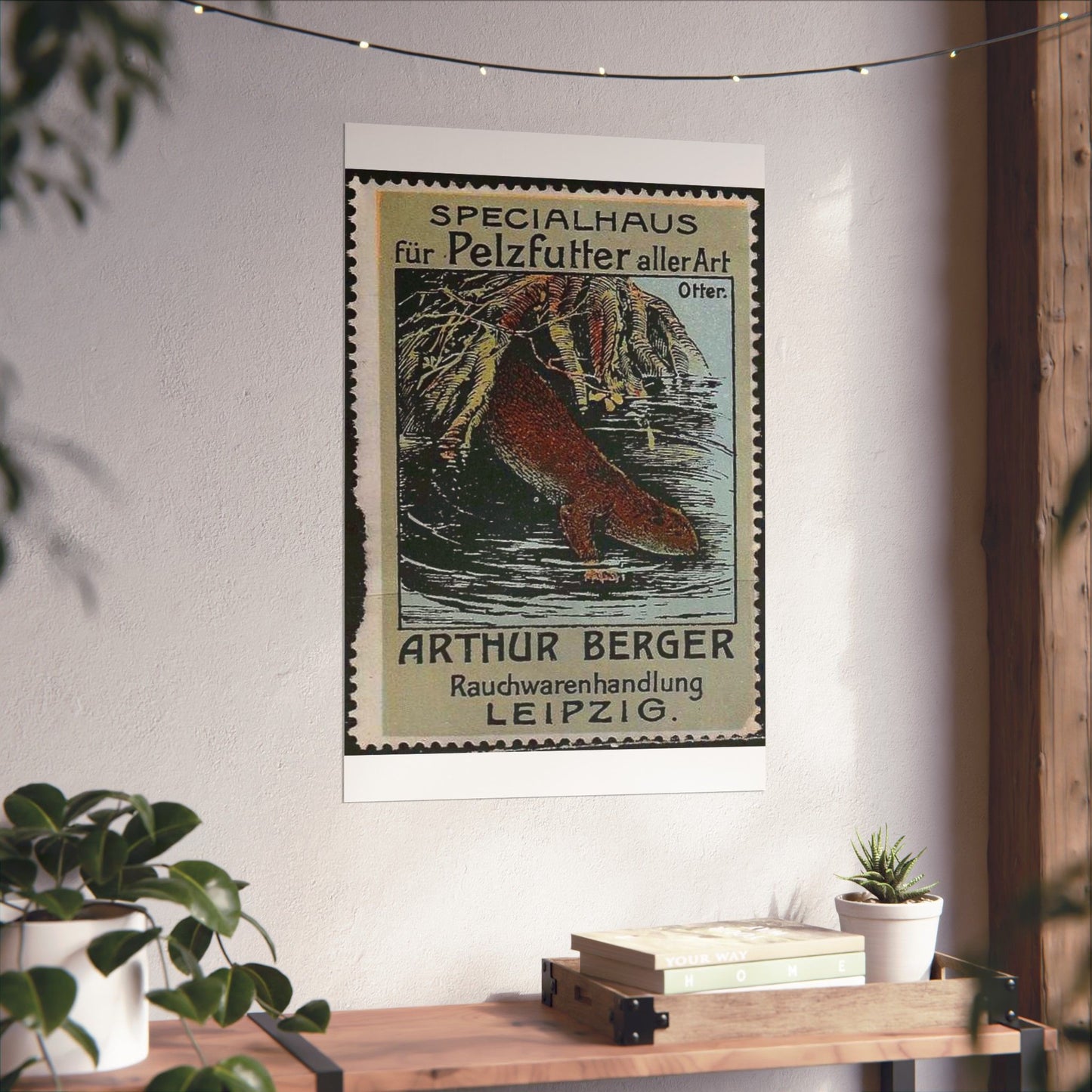 Arthur Berger, fur trader in Leipzig, c. 1910, brand advertisings (07) High Quality Matte Wall Art Poster for Home, Office, Classroom