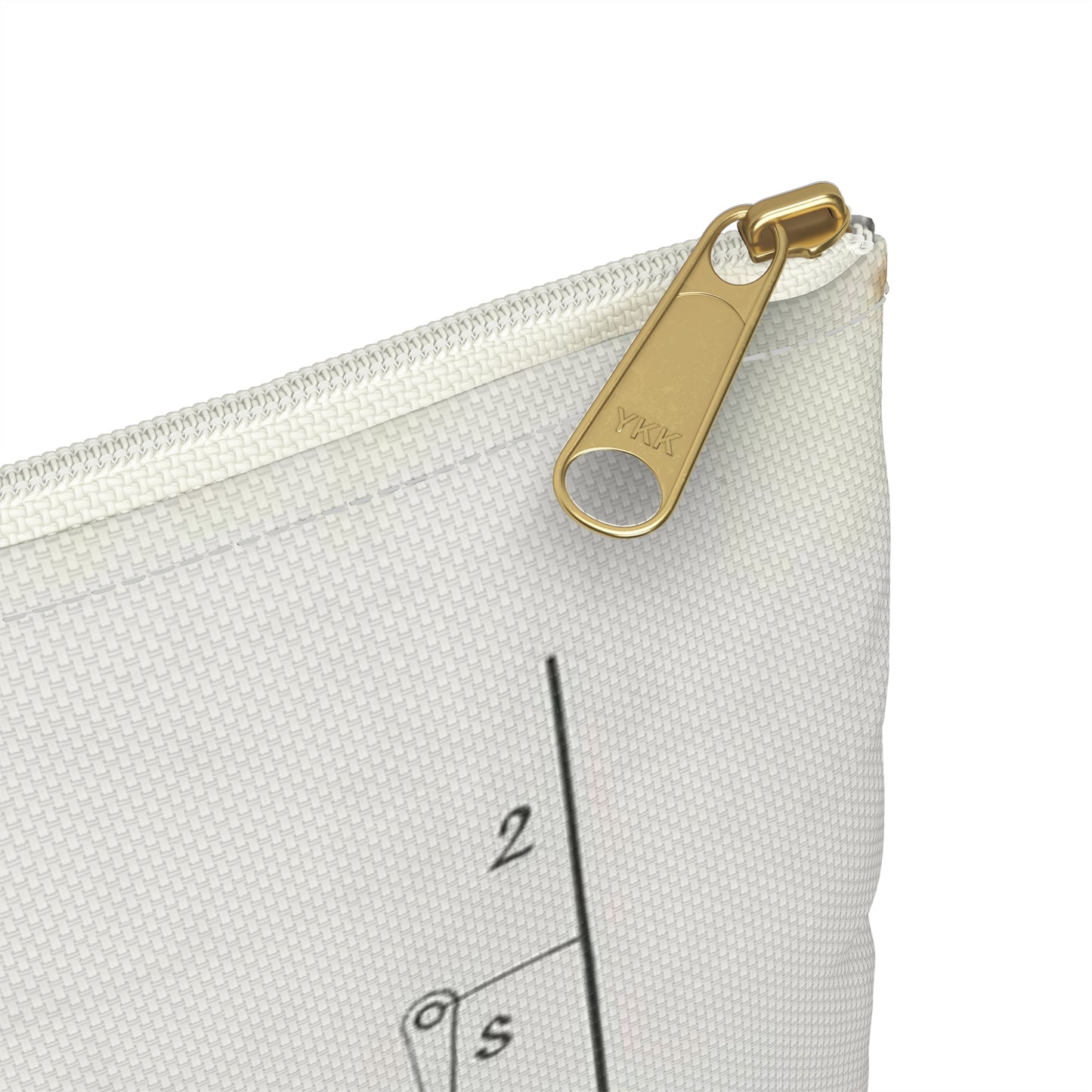 Patent drawing - for T. A. Edison's Electric Lighting Public domain image Large Organizer Pouch with Black Zipper