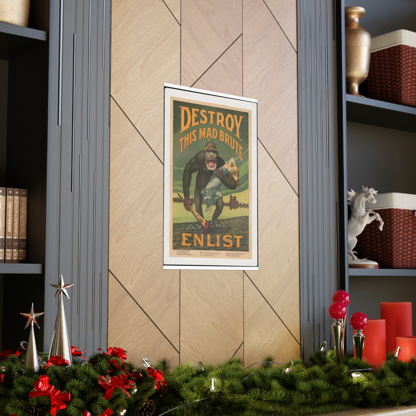 Destroy this mad brute Enlist - U.S. Army. High Quality Matte Wall Art Poster for Home, Office, Classroom