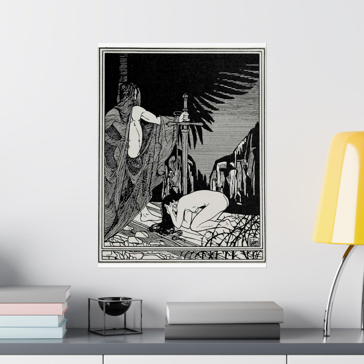 Juda 3 - Art nouveau public domain image High Quality Matte Wall Art Poster for Home, Office, Classroom