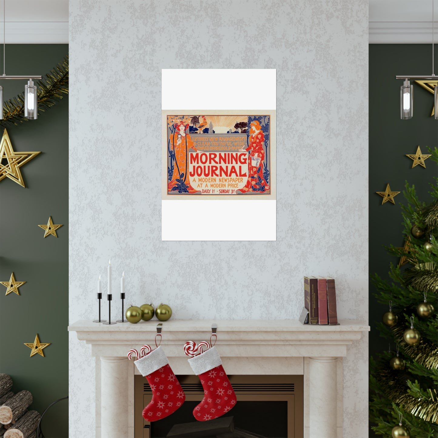 Louis Rhead - Affiche américaine pour le "Morning Journal". High Quality Matte Wall Art Poster for Home, Office, Classroom