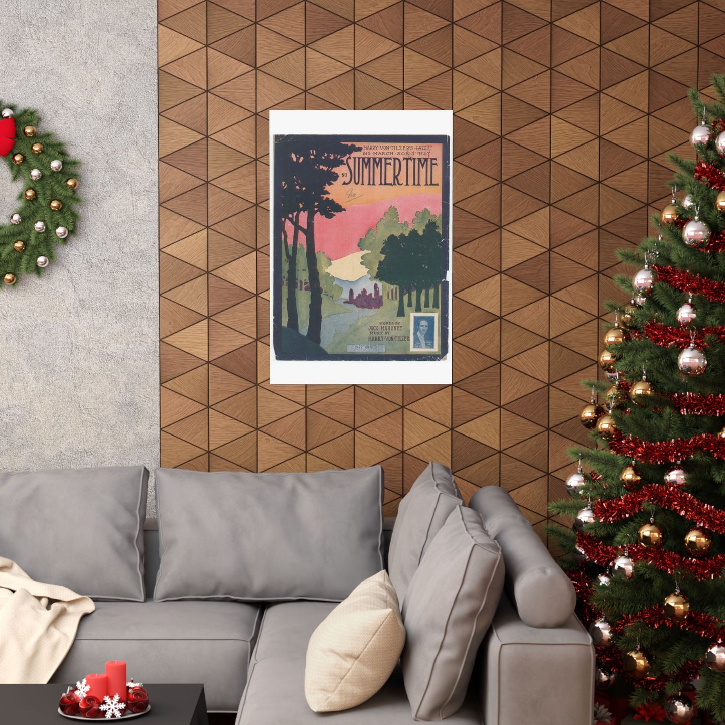 Summertime, musical notation - Public domain American sheet music High Quality Matte Wall Art Poster for Home, Office, Classroom
