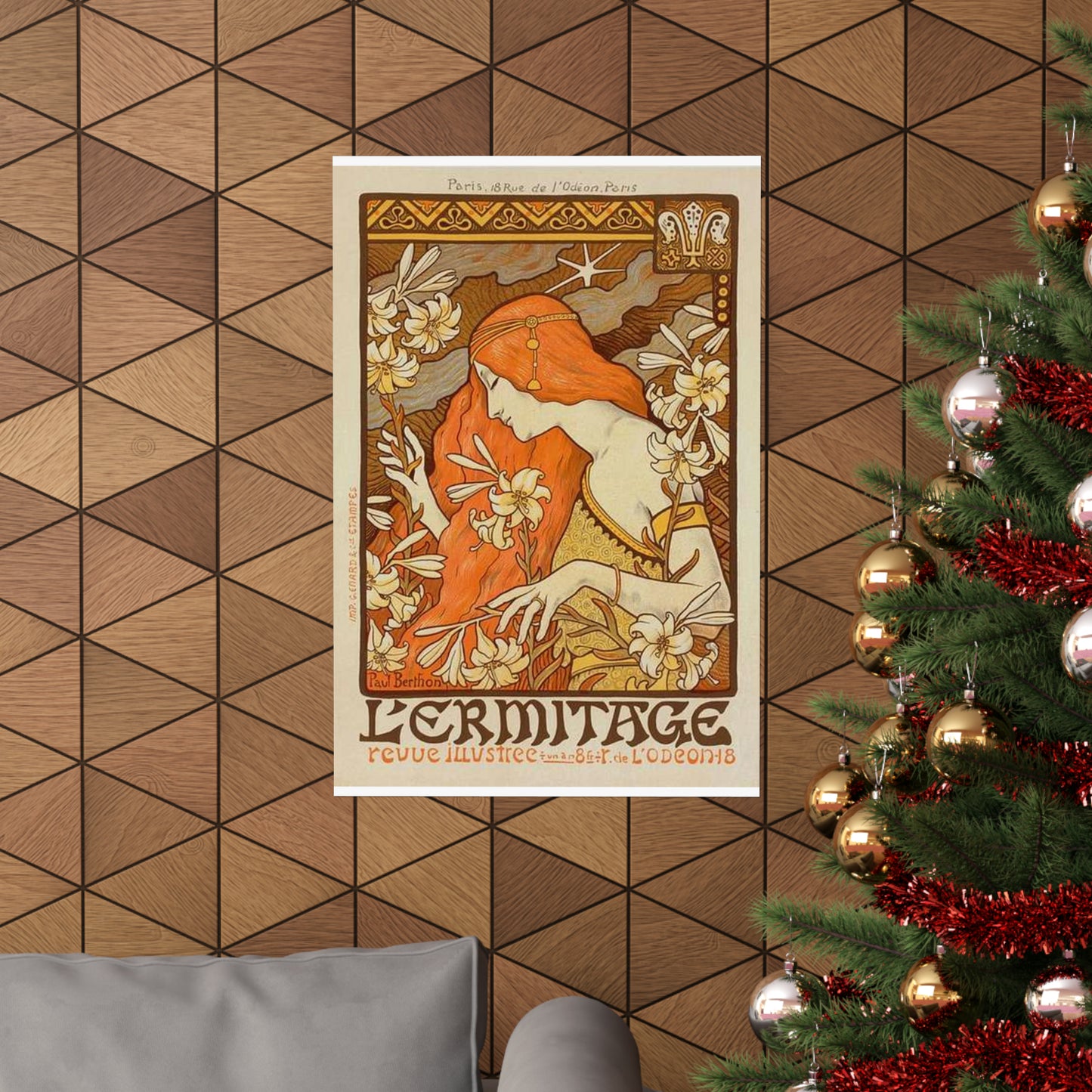 Paul Emile Berthon - Affiche pour la Revue "l'Érmitage. High Quality Matte Wall Art Poster for Home, Office, Classroom