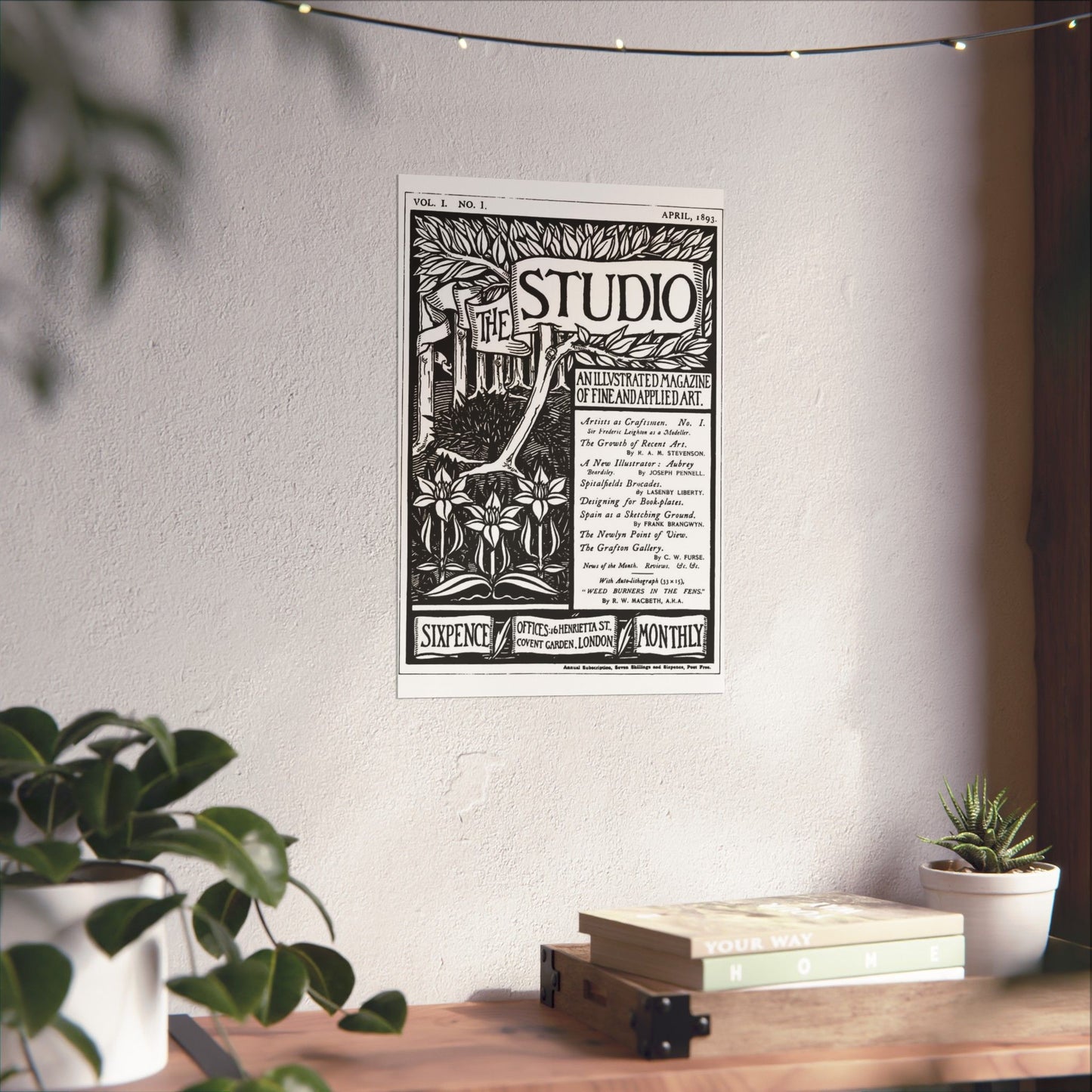 Aubrey Beardsley - Thestudiomagazinefirstcover High Quality Matte Wall Art Poster for Home, Office, Classroom