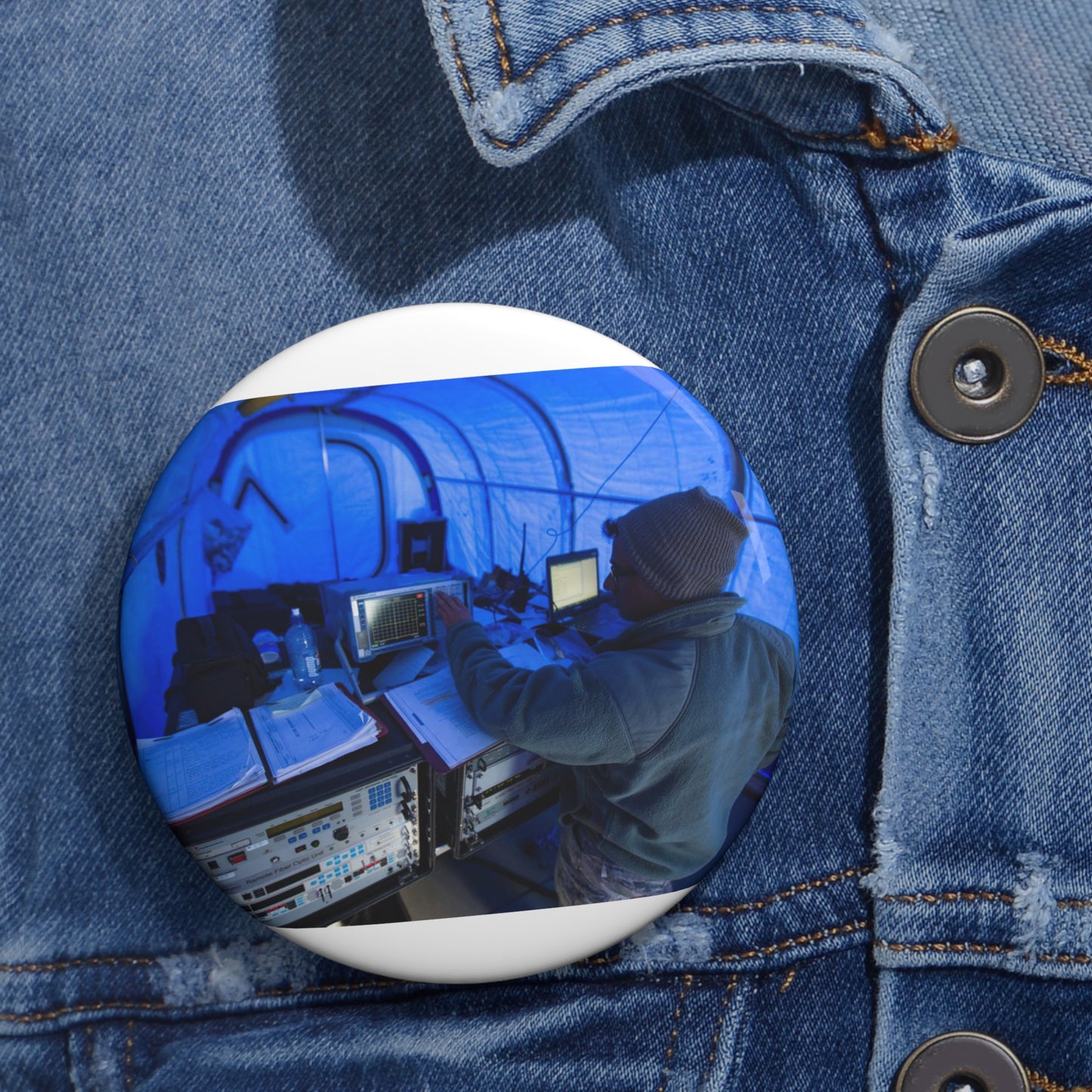 U.S. Air Force Staff Sgt. Titus Poulose of the 263rd Pin Buttons with Crisp Design